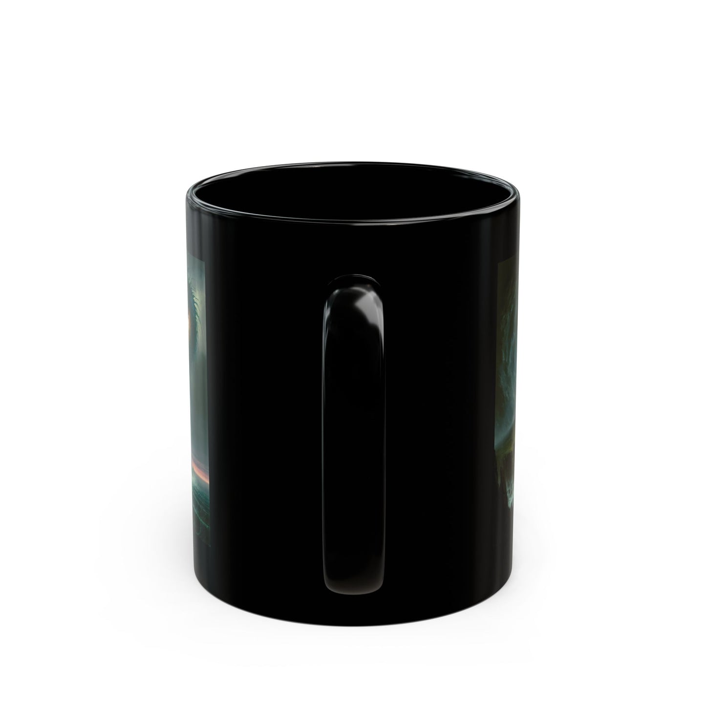 Fantasy Dragon Black Mug | Unique Ceramic Coffee Cup for Potter Fans | Gift for Birthdays, Holidays, or Special Occasions