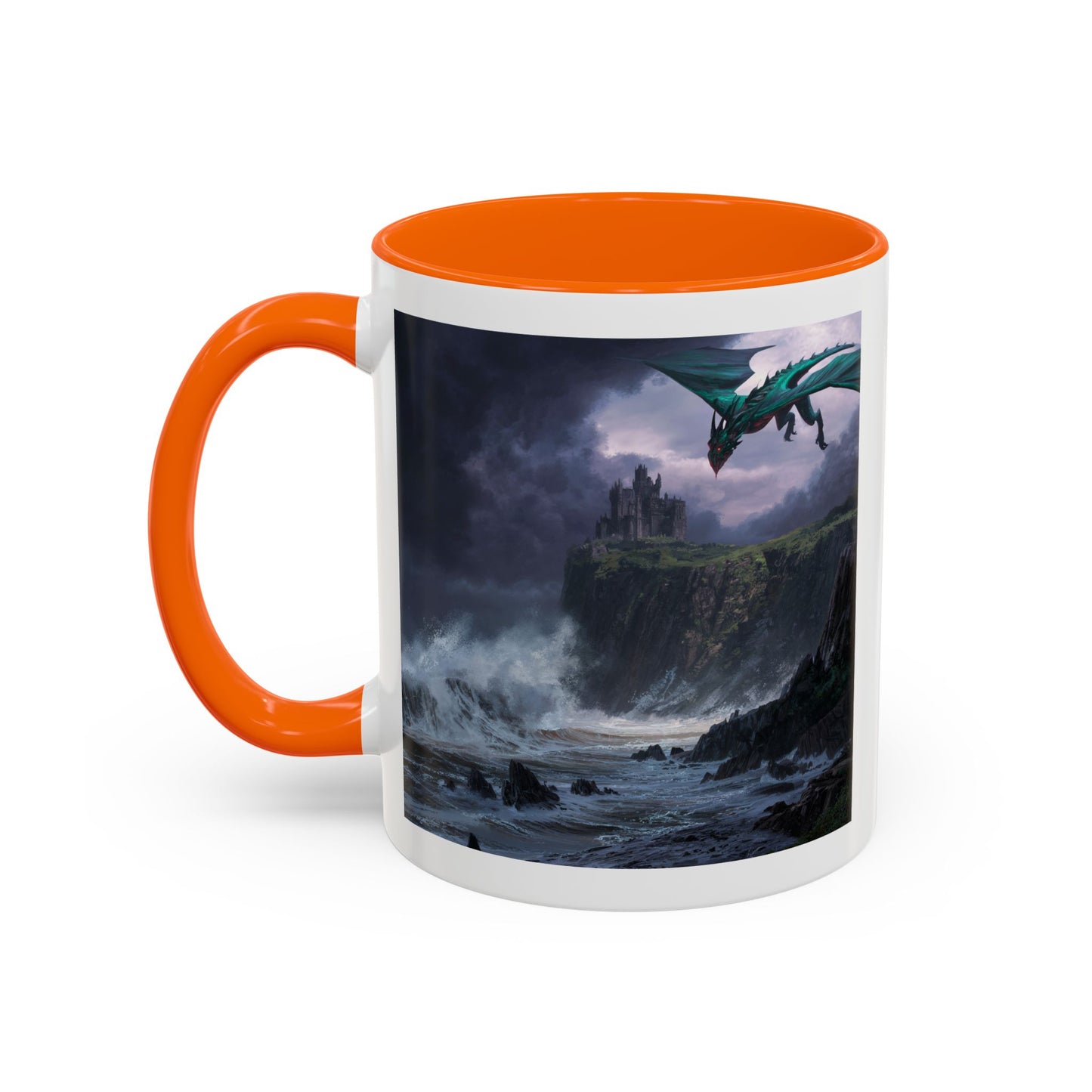 Fantasy Dragon Accent Coffee Mug | Perfect Gift for Coffee Lovers, Fantasy Fans, Home Decor, Birthday, and Collectibles