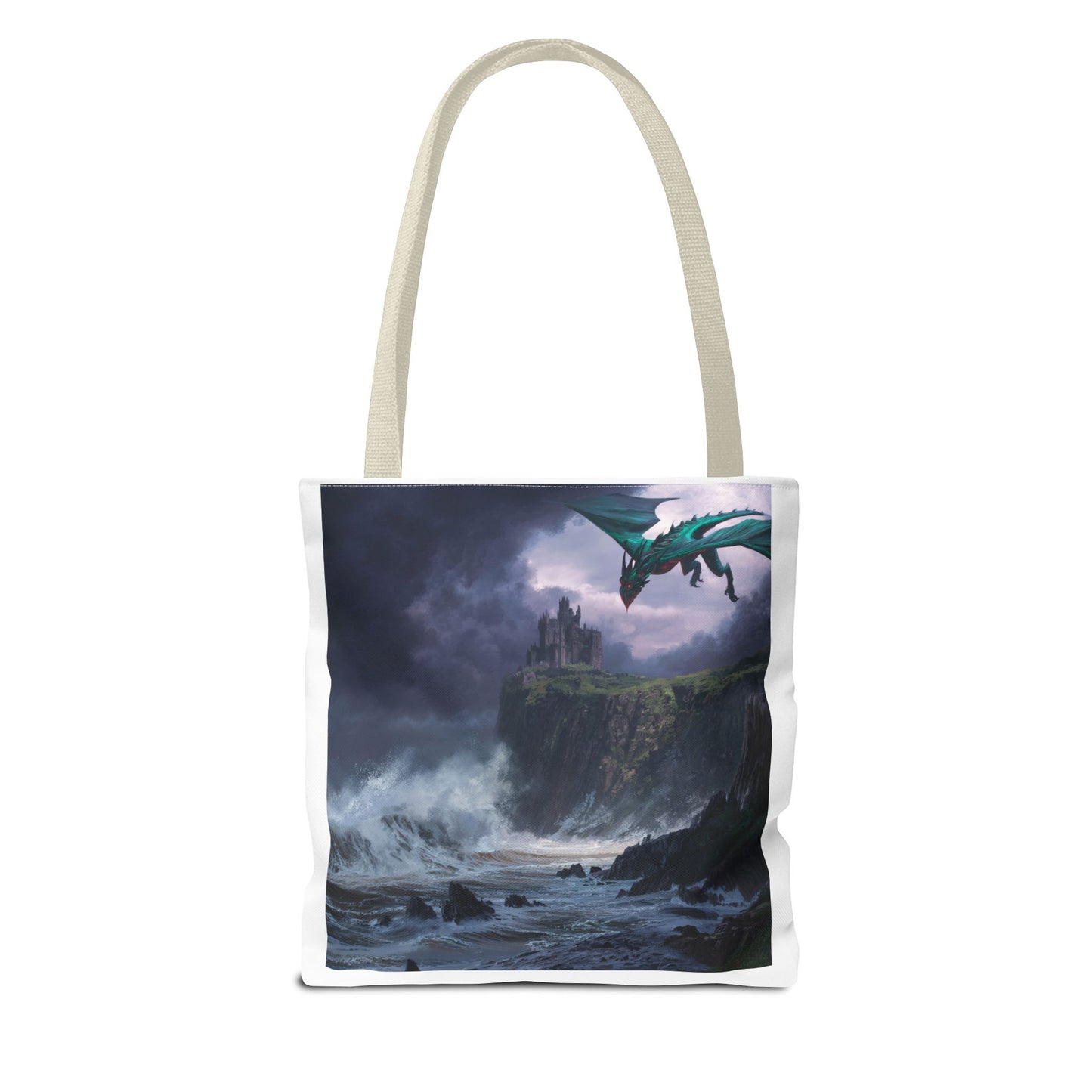 Fantasy Dragon Tote Bag, Magical Beach Bag, Art Tote, Gift for Fantasy Lovers, Mythical Creature Bag, Eco-Friendly Tote
