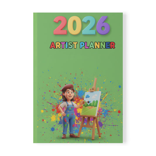 2026 Artist Planner Notebook — A5 Softcover Sketchbook & Creative Schedule