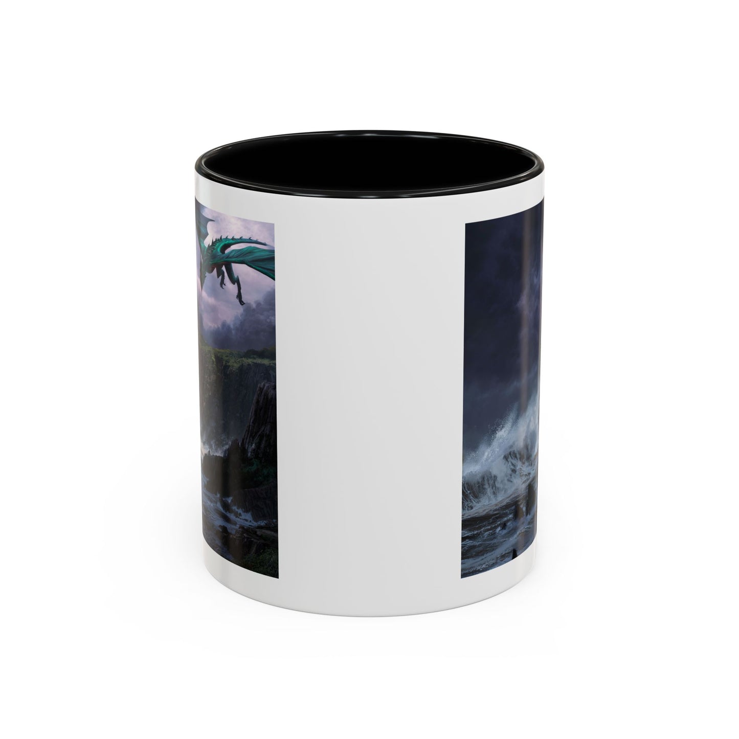 Fantasy Dragon Accent Coffee Mug | Perfect Gift for Coffee Lovers, Fantasy Fans, Home Decor, Birthday, and Collectibles