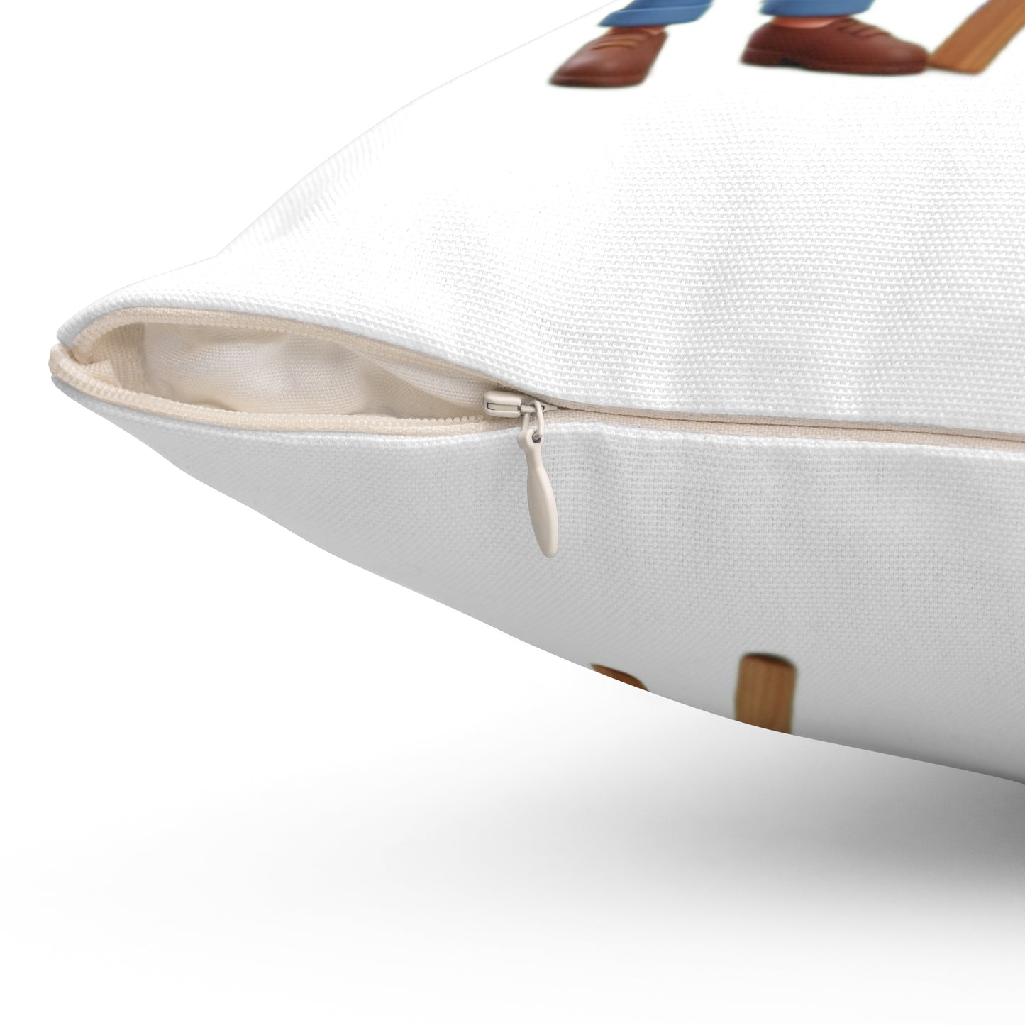 Cojín cuadrado con ilustración de pintor: ¡Qué lindo!