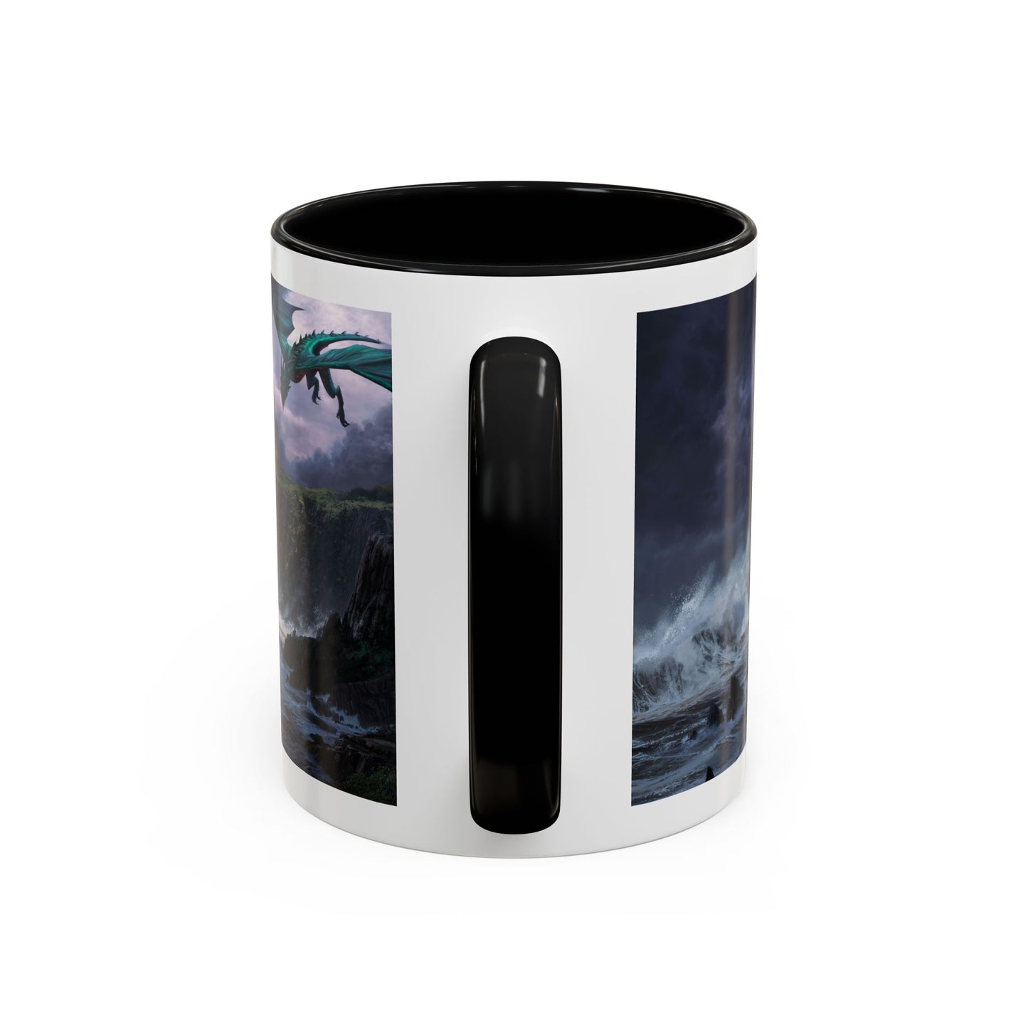Fantasy Dragon Accent Coffee Mug | Perfect Gift for Coffee Lovers, Fantasy Fans, Home Decor, Birthday, and Collectibles