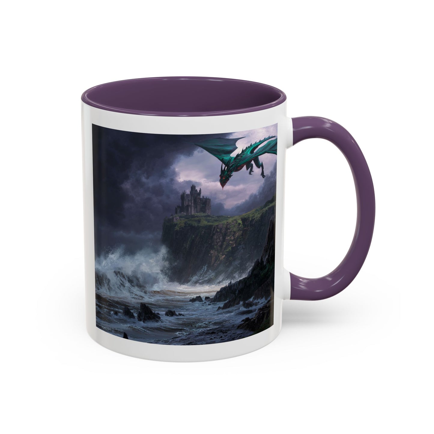 Fantasy Dragon Accent Coffee Mug | Perfect Gift for Coffee Lovers, Fantasy Fans, Home Decor, Birthday, and Collectibles