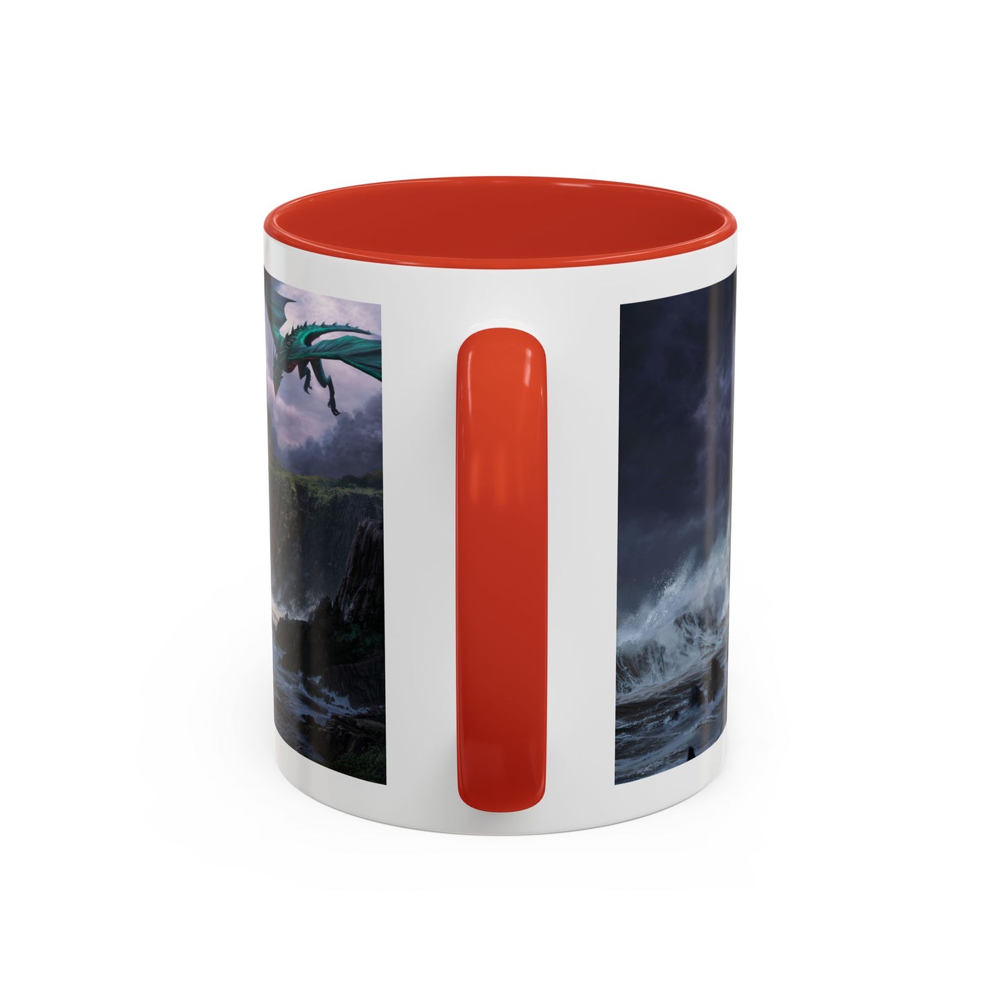 Fantasy Dragon Accent Coffee Mug | Perfect Gift for Coffee Lovers, Fantasy Fans, Home Decor, Birthday, and Collectibles