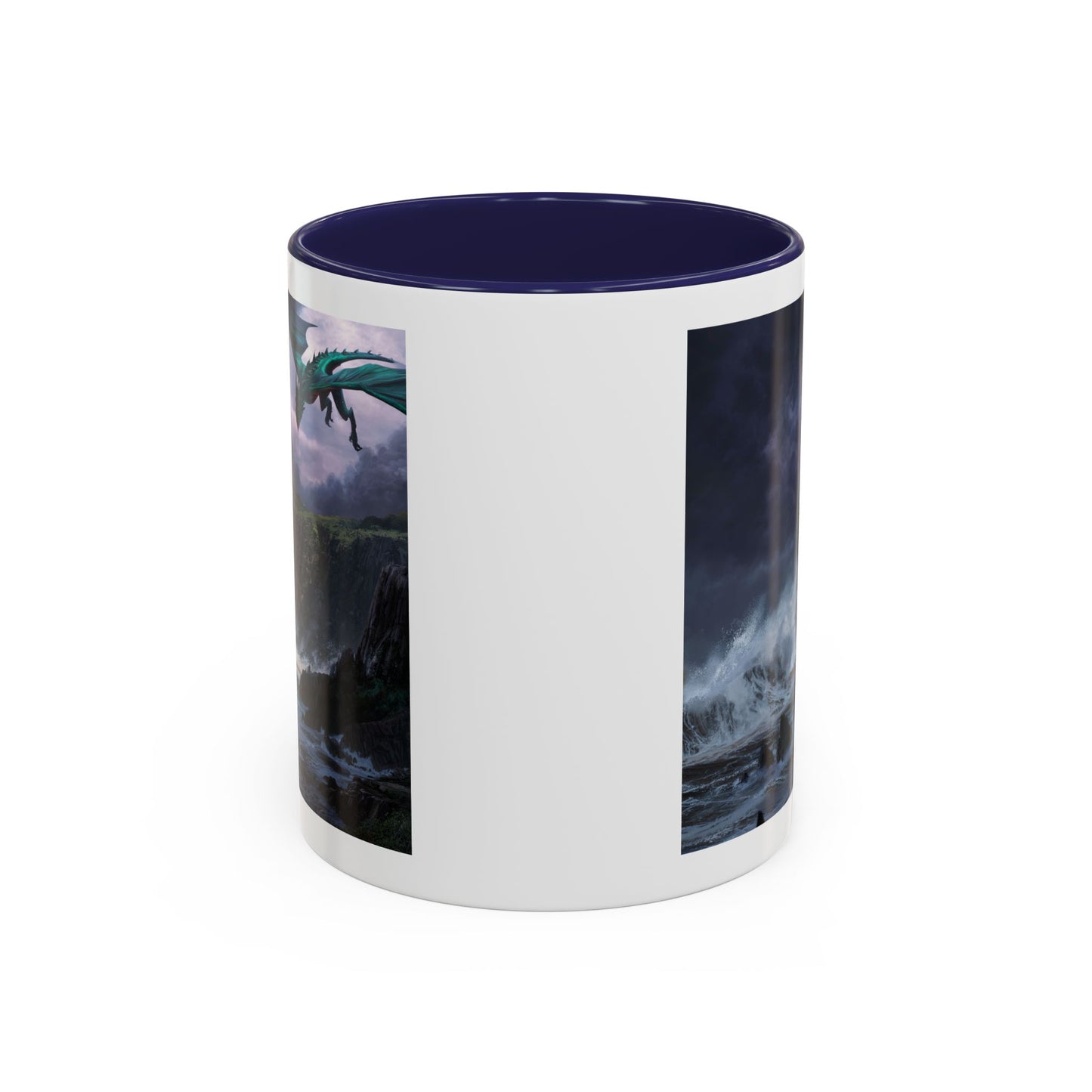 Fantasy Dragon Accent Coffee Mug | Perfect Gift for Coffee Lovers, Fantasy Fans, Home Decor, Birthday, and Collectibles