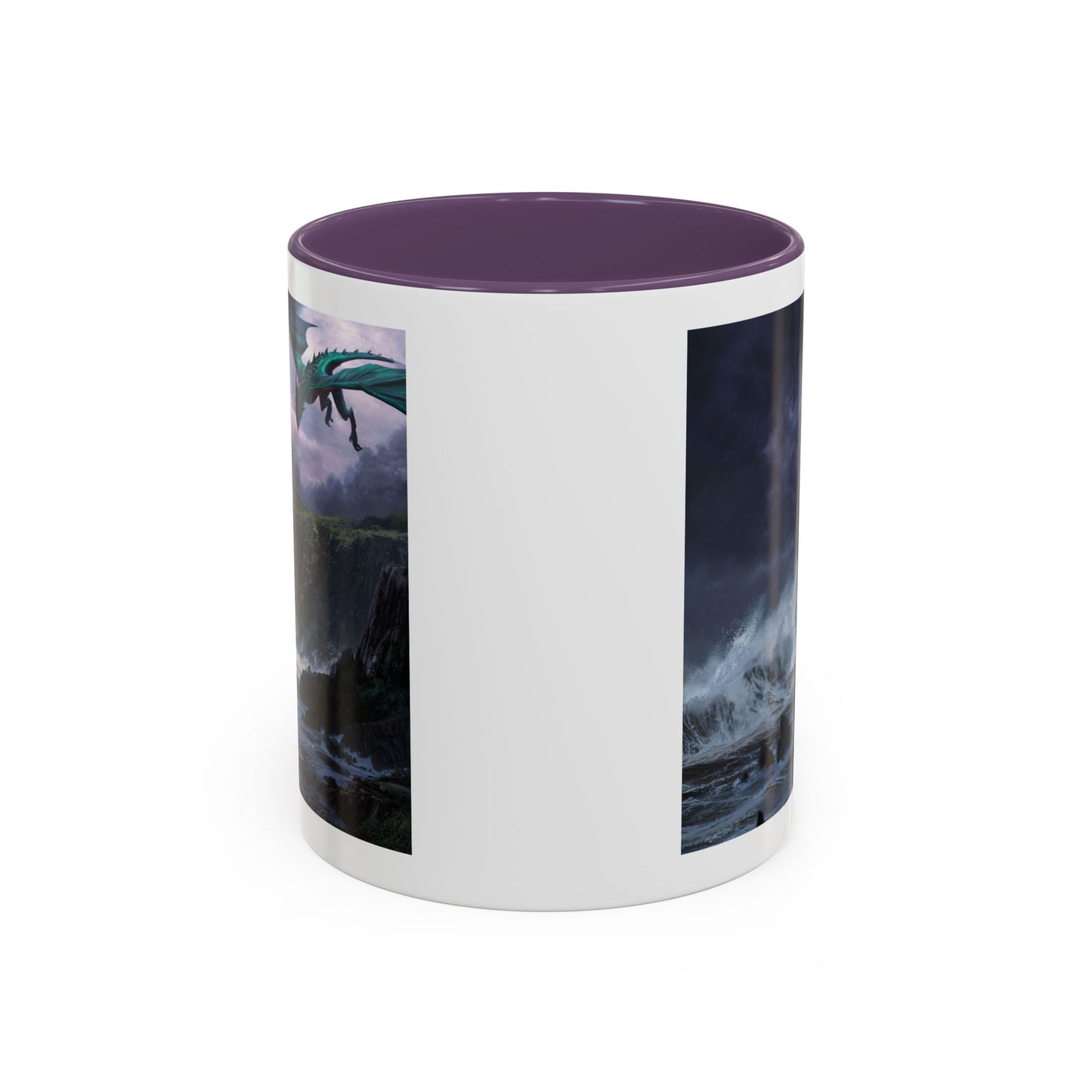 Fantasy Dragon Accent Coffee Mug | Perfect Gift for Coffee Lovers, Fantasy Fans, Home Decor, Birthday, and Collectibles