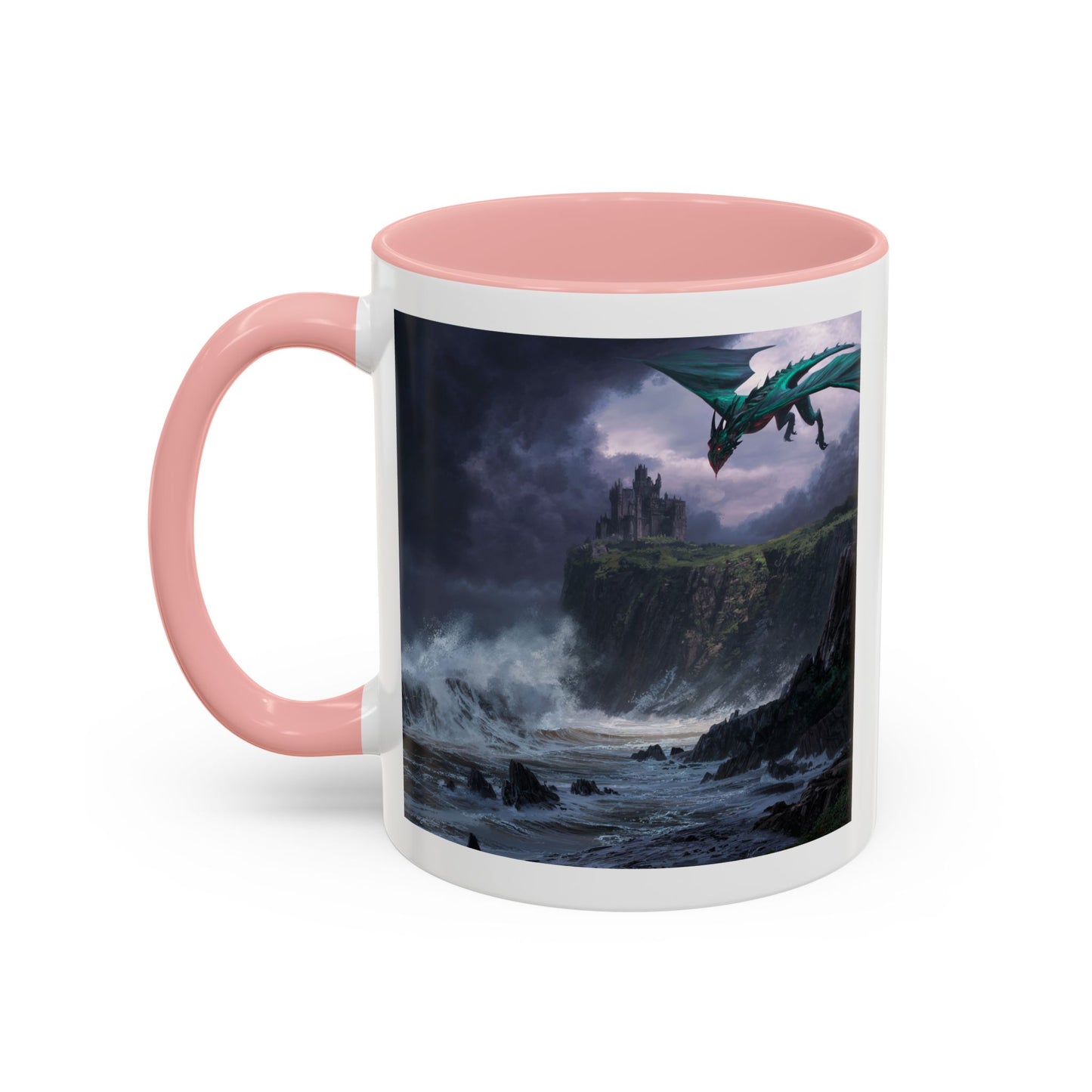 Fantasy Dragon Accent Coffee Mug | Perfect Gift for Coffee Lovers, Fantasy Fans, Home Decor, Birthday, and Collectibles