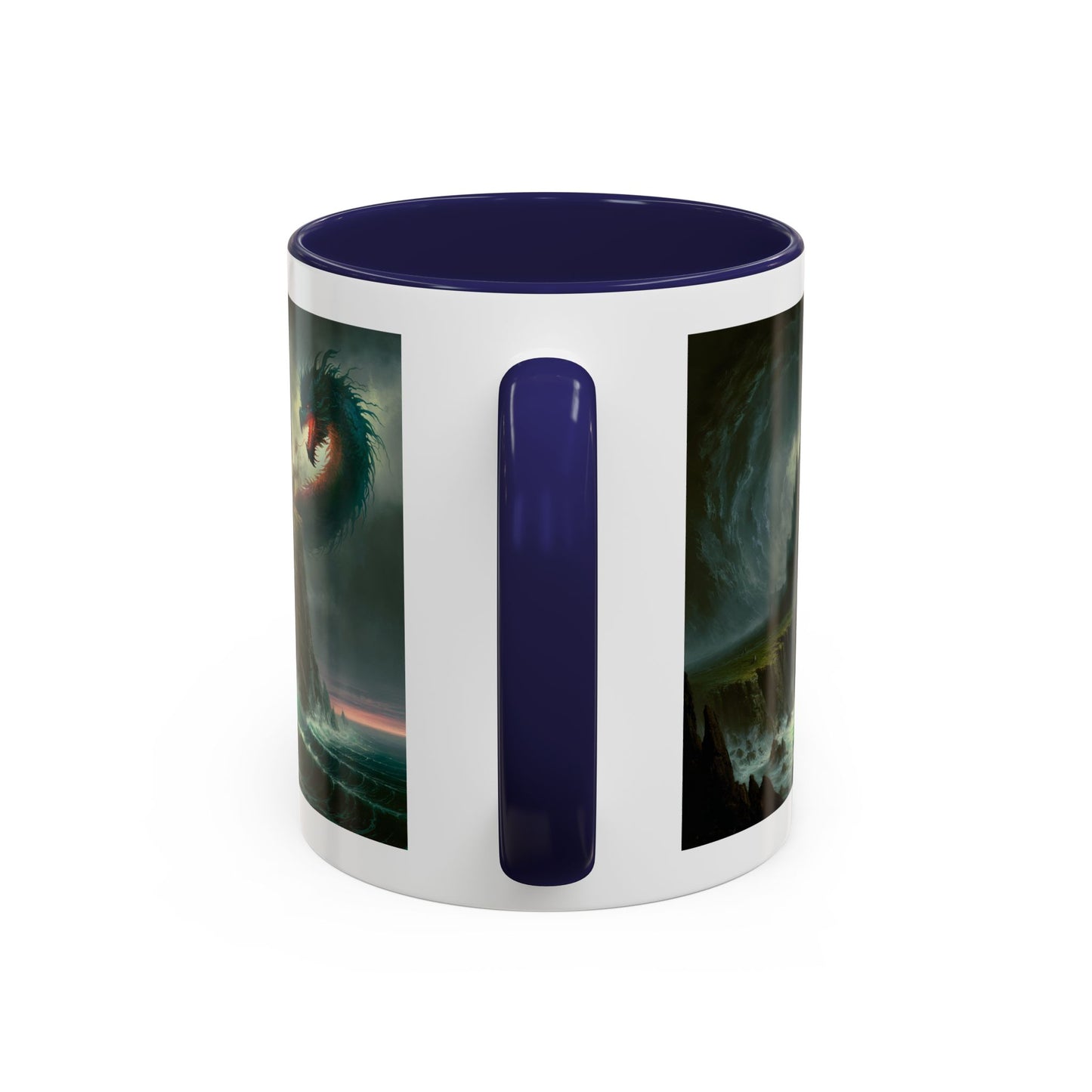Fantasy Dragon Accent Coffee Mug – Unique Art for Gift Giving, Home Decor, Office Vibes, Halloween, etc.