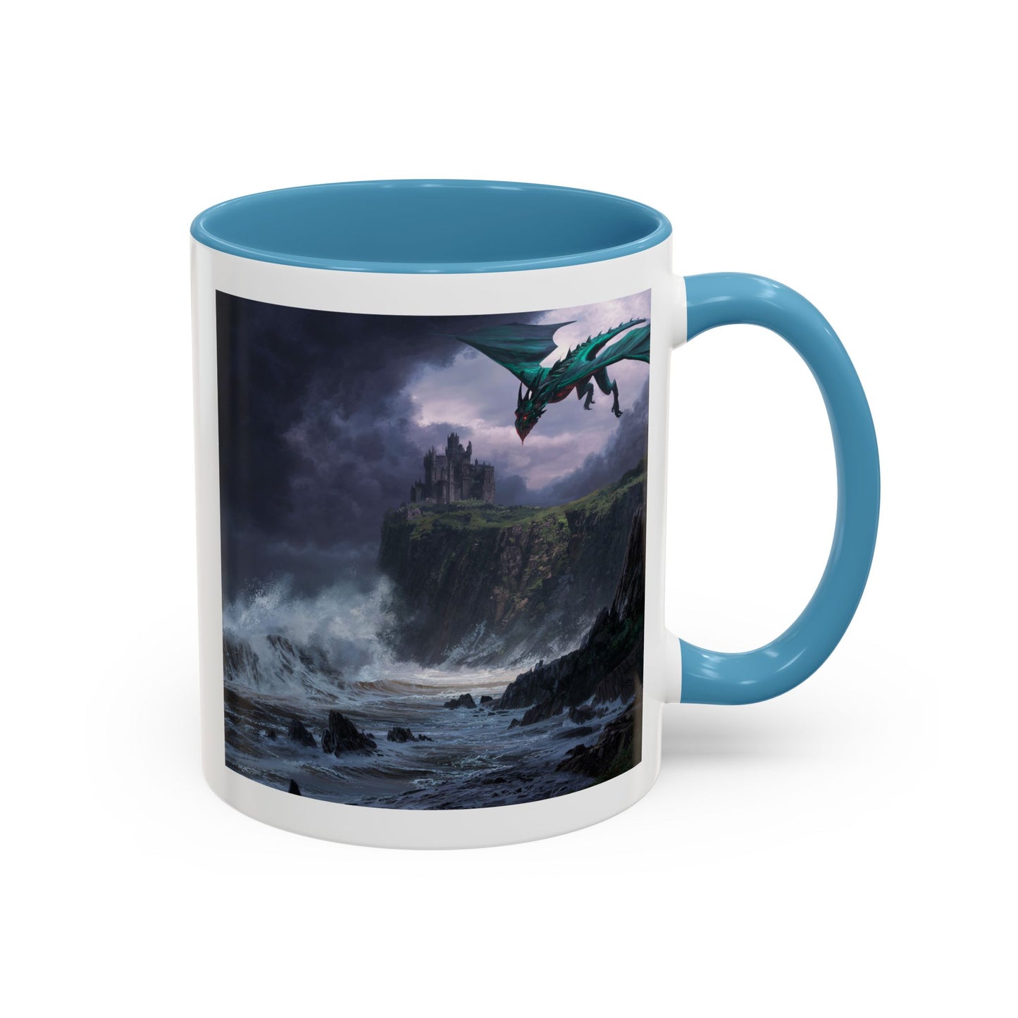 Fantasy Dragon Accent Coffee Mug | Perfect Gift for Coffee Lovers, Fantasy Fans, Home Decor, Birthday, and Collectibles