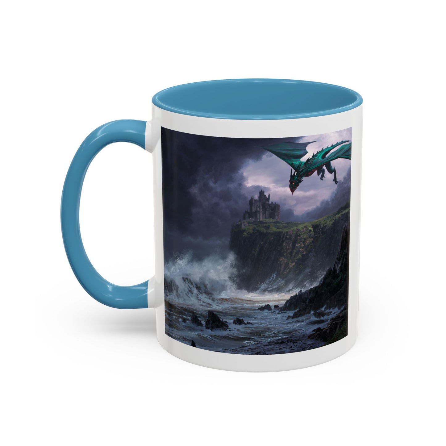 Fantasy Dragon Accent Coffee Mug | Perfect Gift for Coffee Lovers, Fantasy Fans, Home Decor, Birthday, and Collectibles