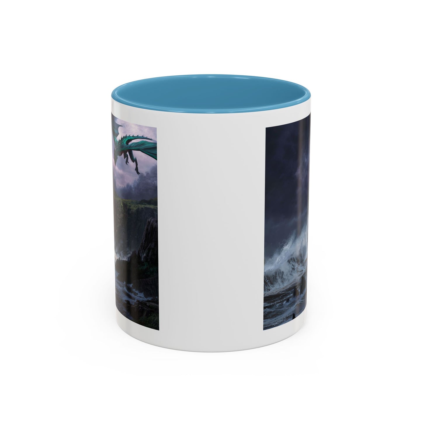 Fantasy Dragon Accent Coffee Mug | Perfect Gift for Coffee Lovers, Fantasy Fans, Home Decor, Birthday, and Collectibles