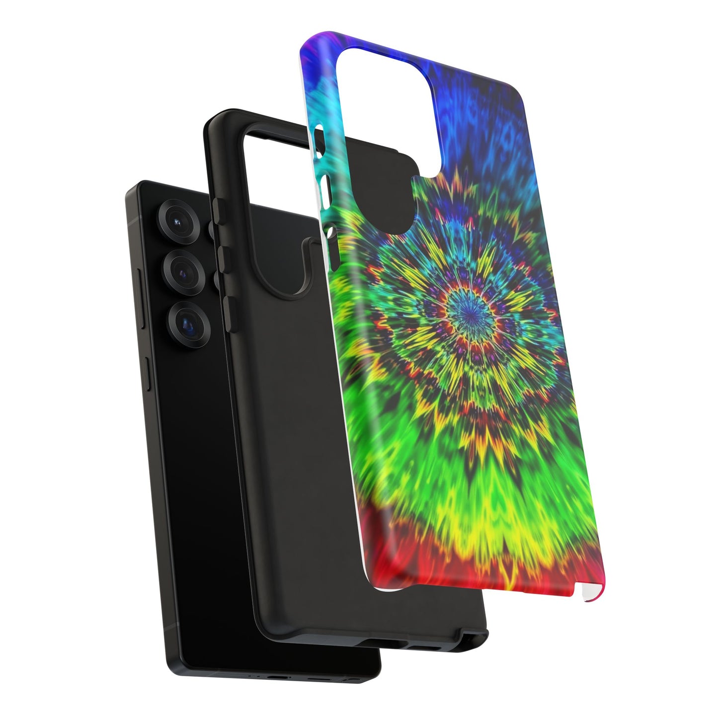 Samsung Tough Cases - Rainbow Tie-Dye Mandala Phone Case