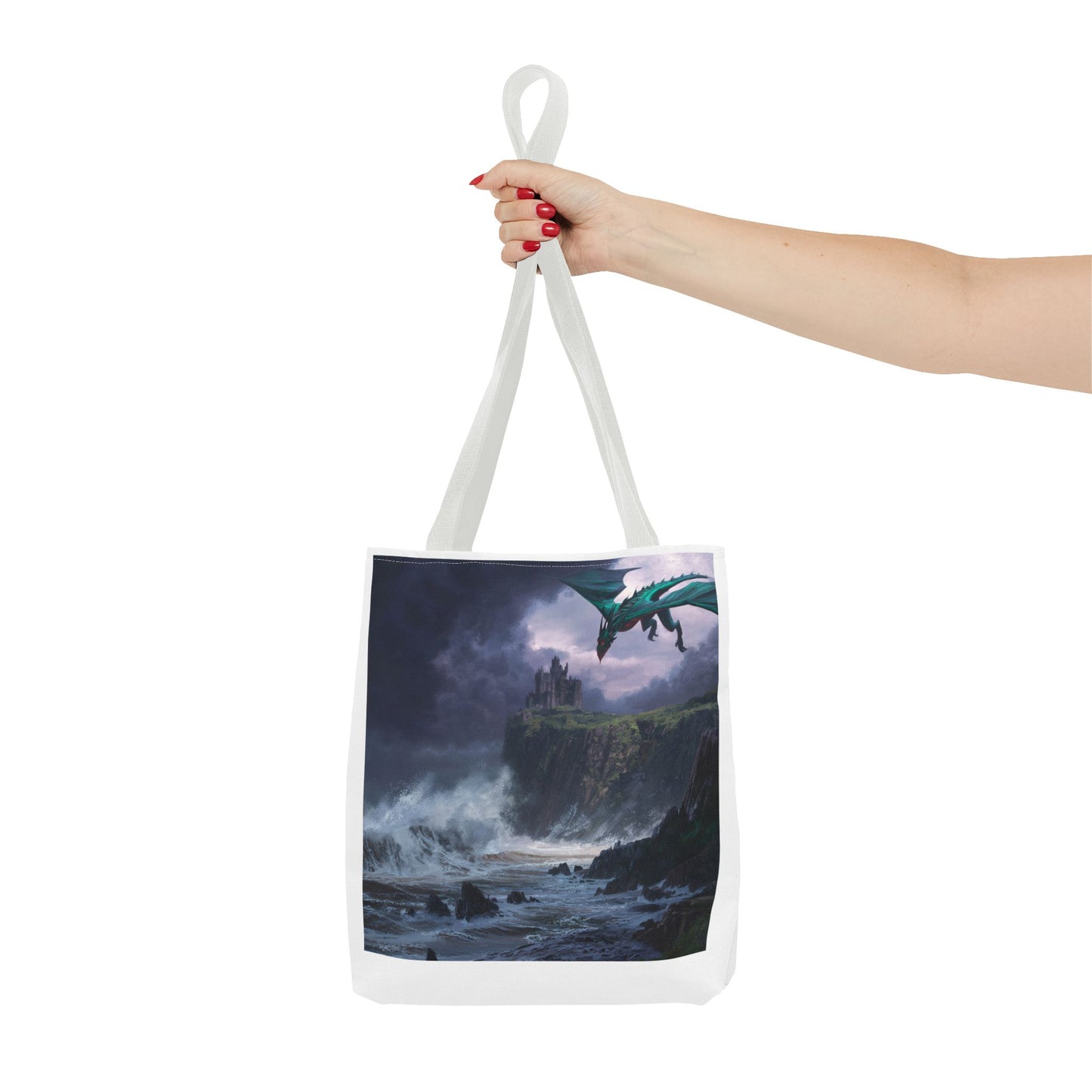 Fantasy Dragon Tote Bag, Magical Beach Bag, Art Tote, Gift for Fantasy Lovers, Mythical Creature Bag, Eco-Friendly Tote
