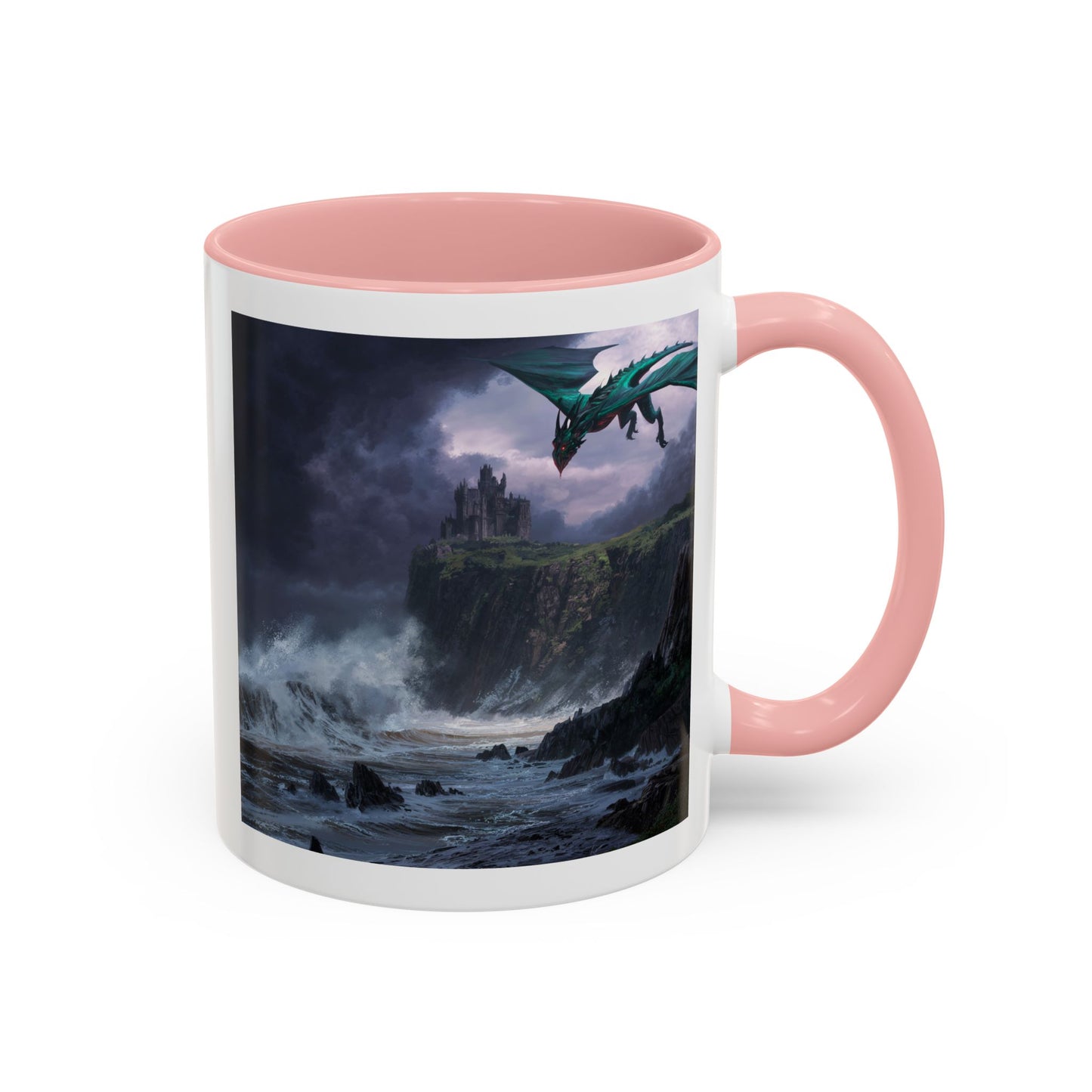 Fantasy Dragon Accent Coffee Mug | Perfect Gift for Coffee Lovers, Fantasy Fans, Home Decor, Birthday, and Collectibles