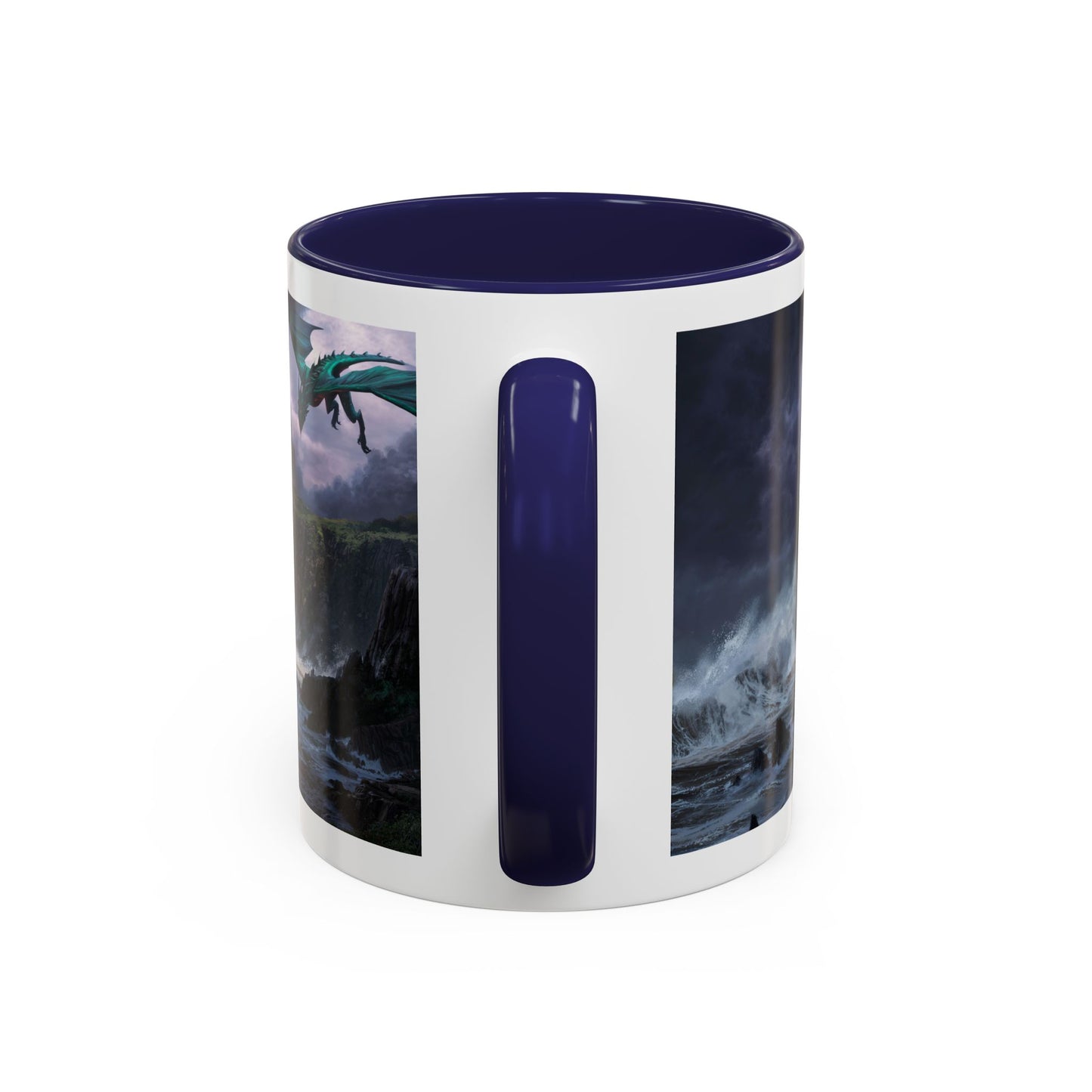 Fantasy Dragon Accent Coffee Mug | Perfect Gift for Coffee Lovers, Fantasy Fans, Home Decor, Birthday, and Collectibles