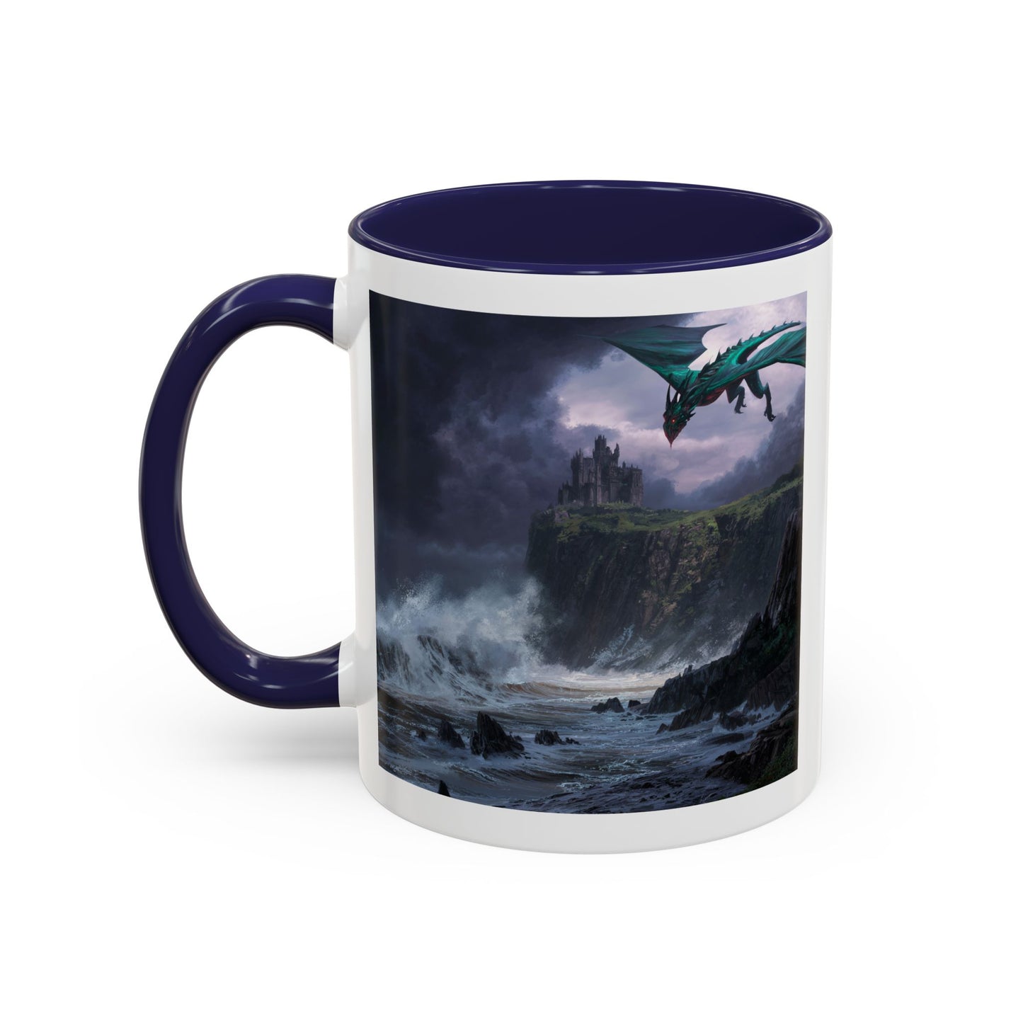 Fantasy Dragon Accent Coffee Mug | Perfect Gift for Coffee Lovers, Fantasy Fans, Home Decor, Birthday, and Collectibles