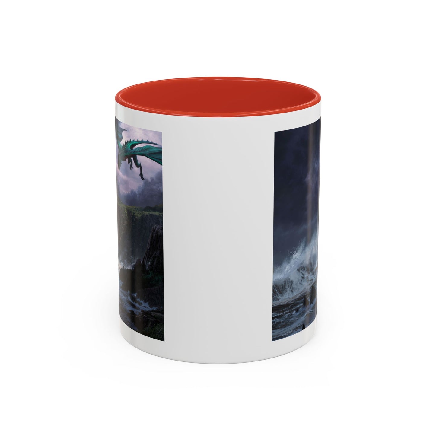 Fantasy Dragon Accent Coffee Mug | Perfect Gift for Coffee Lovers, Fantasy Fans, Home Decor, Birthday, and Collectibles