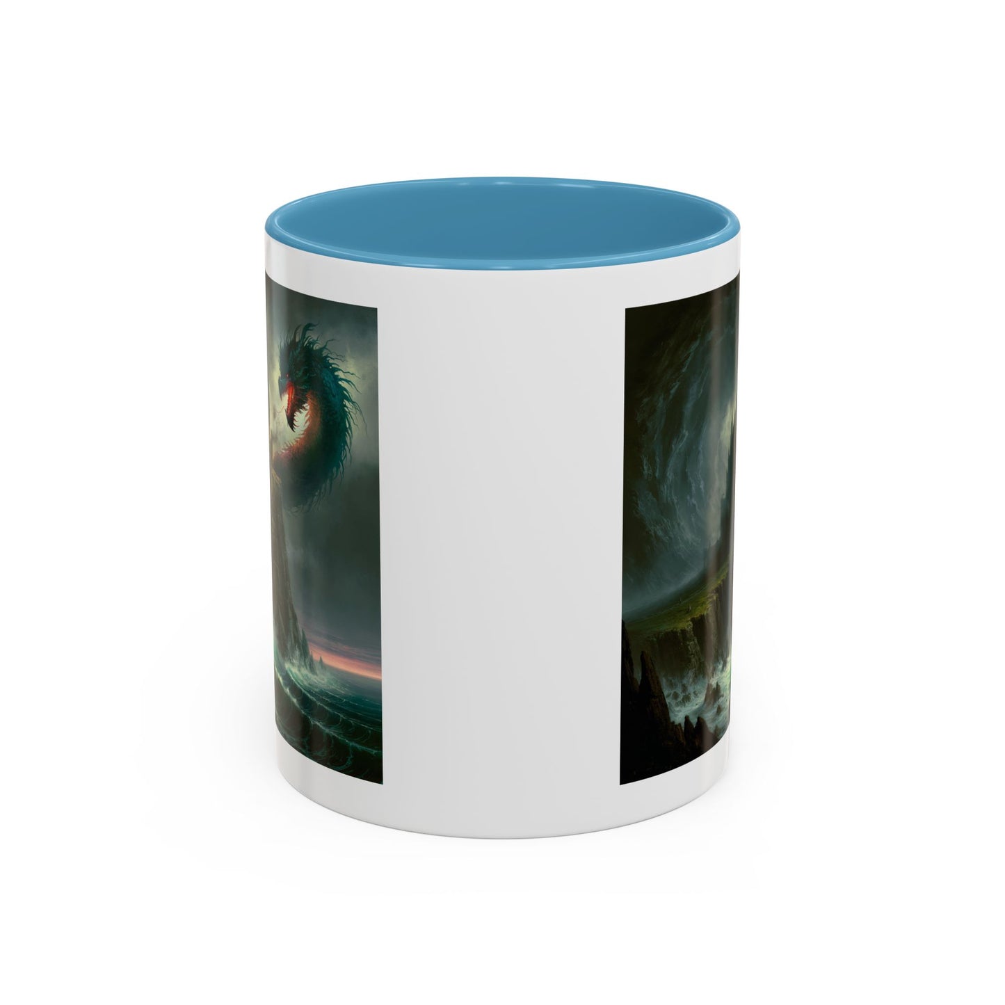 Fantasy Dragon Accent Coffee Mug – Unique Art for Gift Giving, Home Decor, Office Vibes, Halloween, etc.