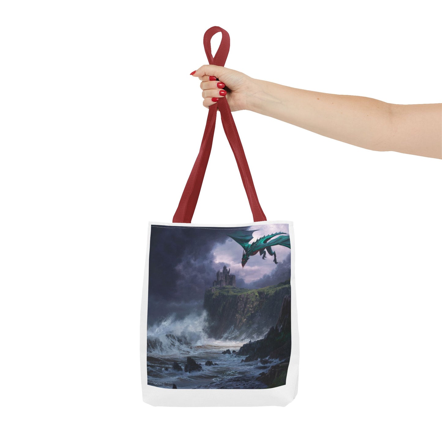 Fantasy Dragon Tote Bag, Magical Beach Bag, Art Tote, Gift for Fantasy Lovers, Mythical Creature Bag, Eco-Friendly Tote