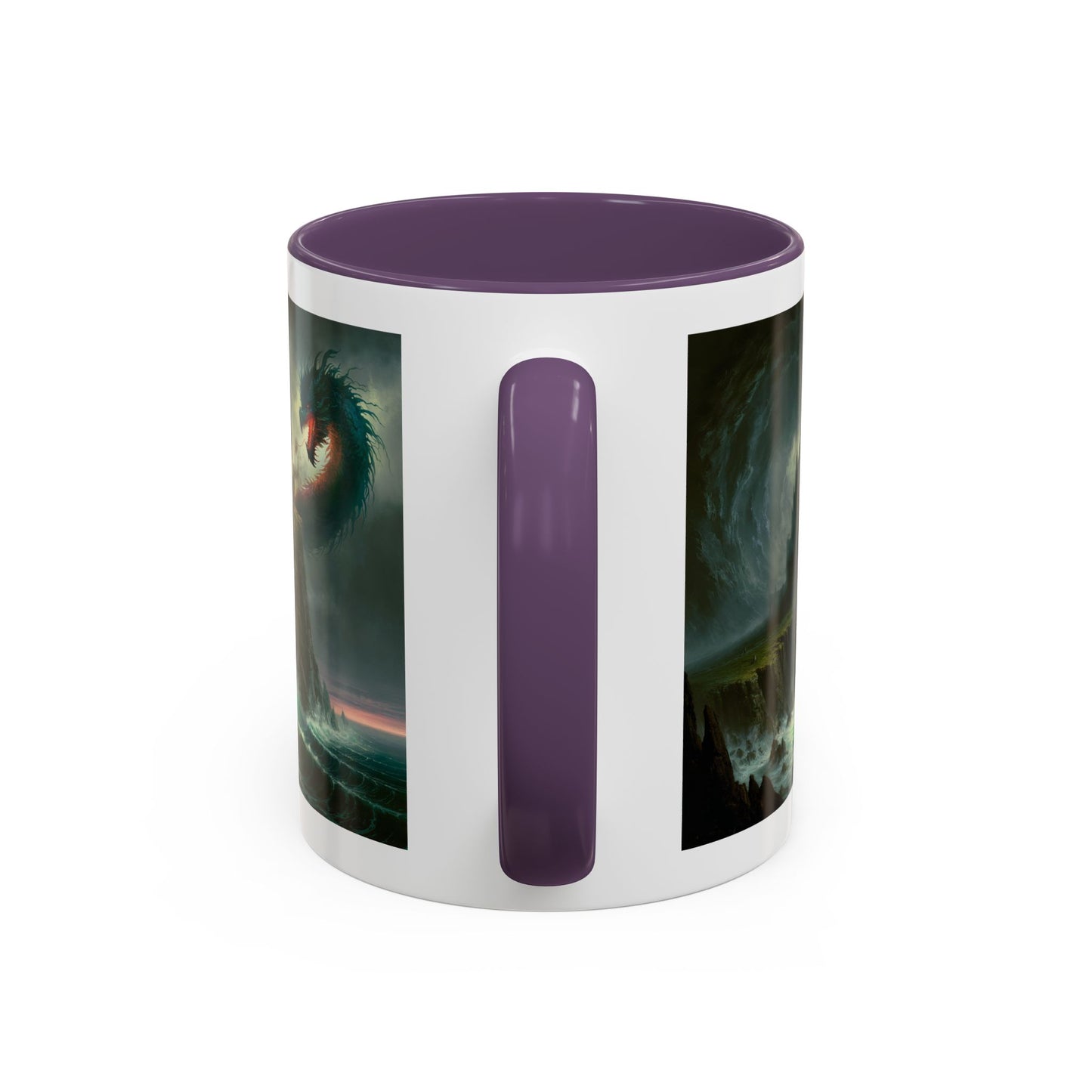 Fantasy Dragon Accent Coffee Mug – Unique Art for Gift Giving, Home Decor, Office Vibes, Halloween, etc.