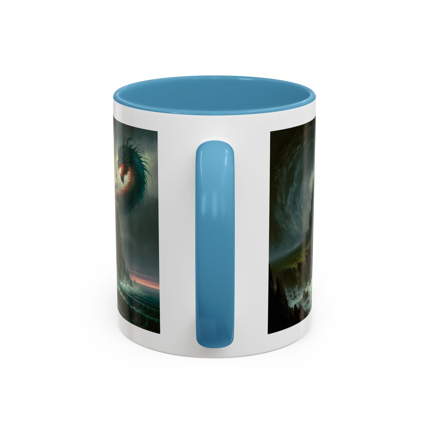 Fantasy Dragon Accent Coffee Mug – Unique Art for Gift Giving, Home Decor, Office Vibes, Halloween, etc.