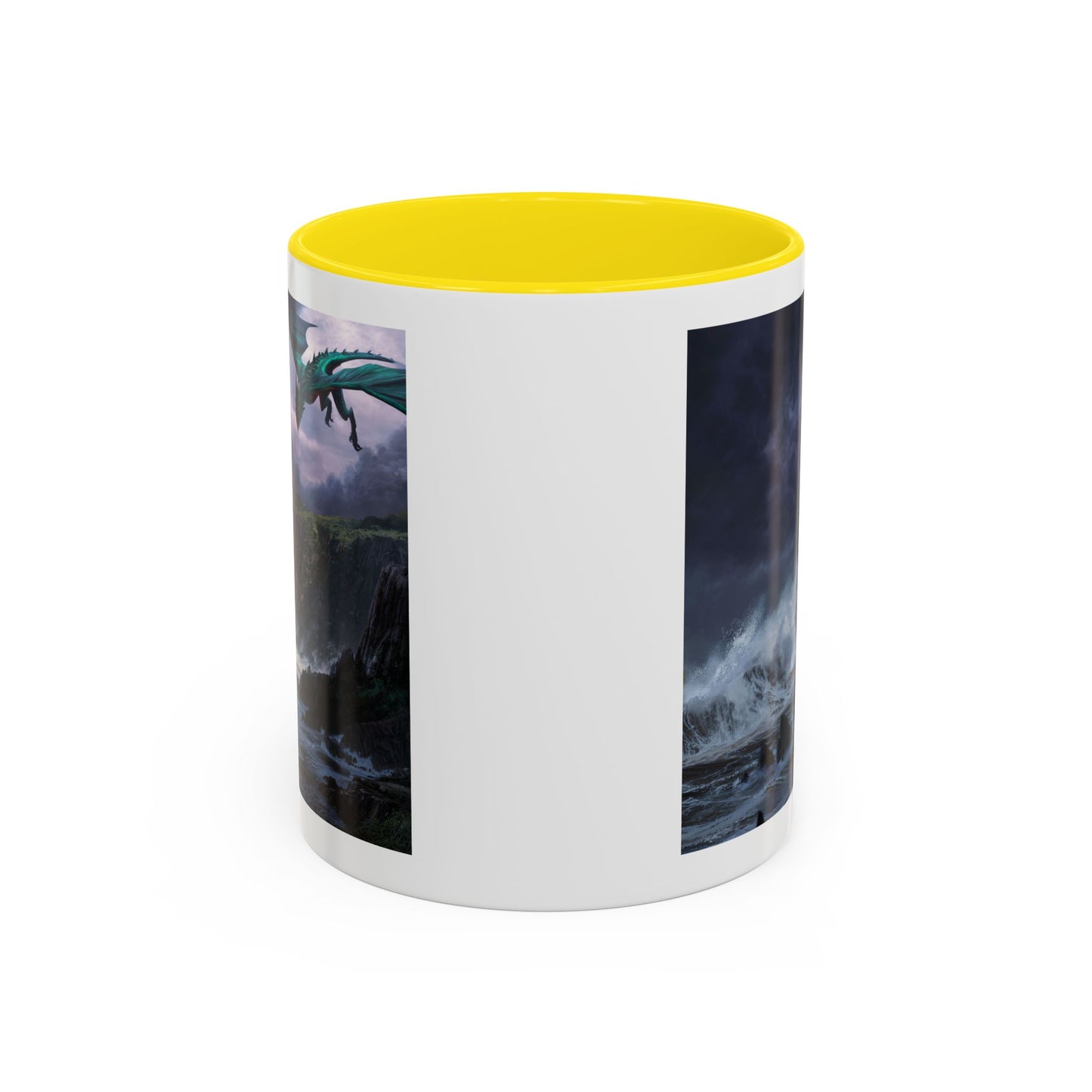 Fantasy Dragon Accent Coffee Mug | Perfect Gift for Coffee Lovers, Fantasy Fans, Home Decor, Birthday, and Collectibles