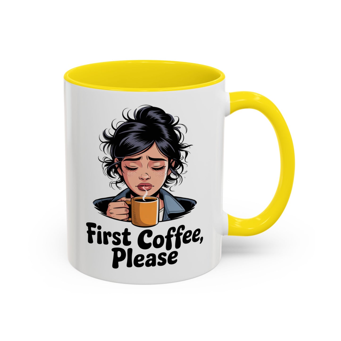 Cute Coffee Mug, First Coffee Please, Gift for Coffee Lovers, Morning Routine, Funny Kitchen Decor, Perfect for Birthdays, Holidays