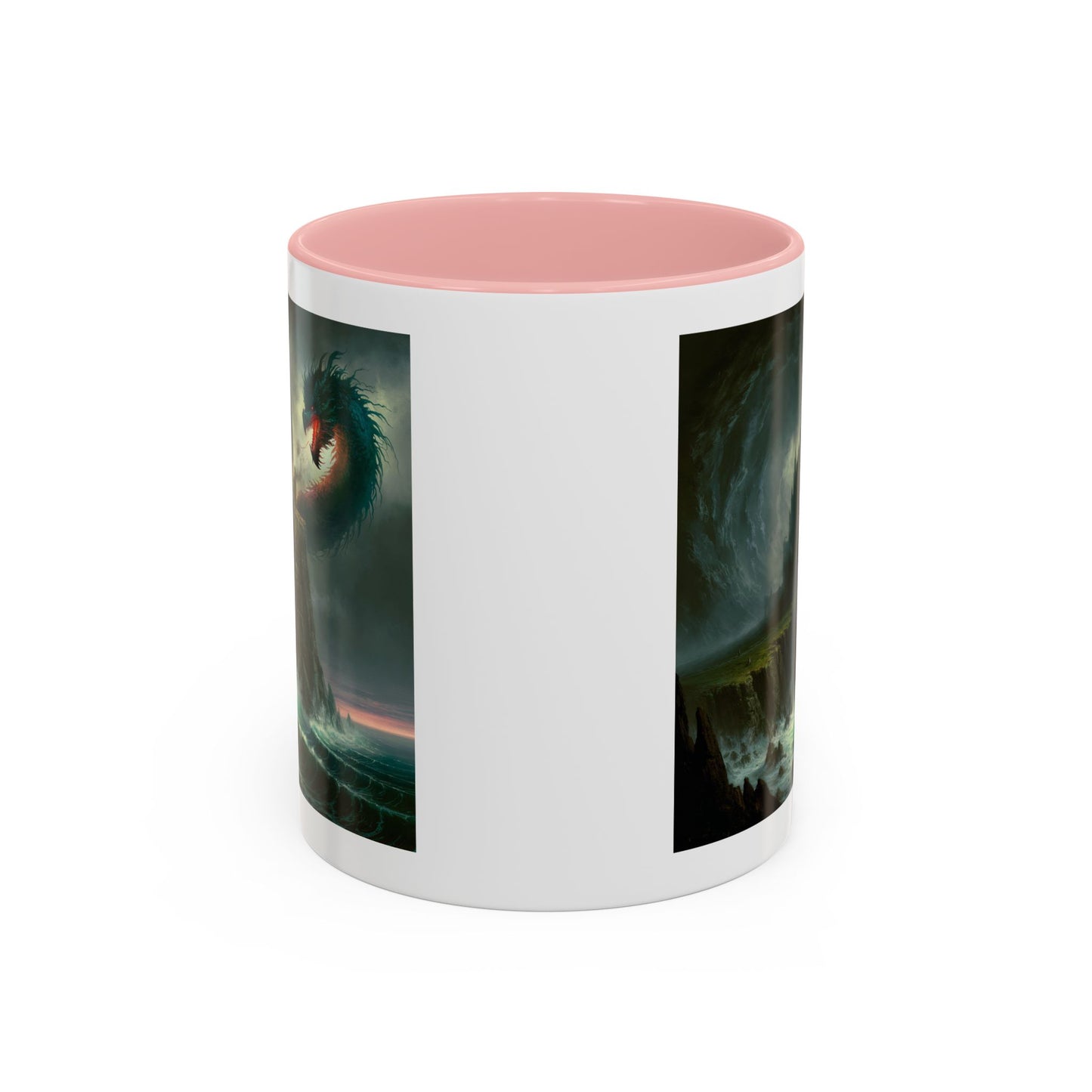 Fantasy Dragon Accent Coffee Mug – Unique Art for Gift Giving, Home Decor, Office Vibes, Halloween, etc.