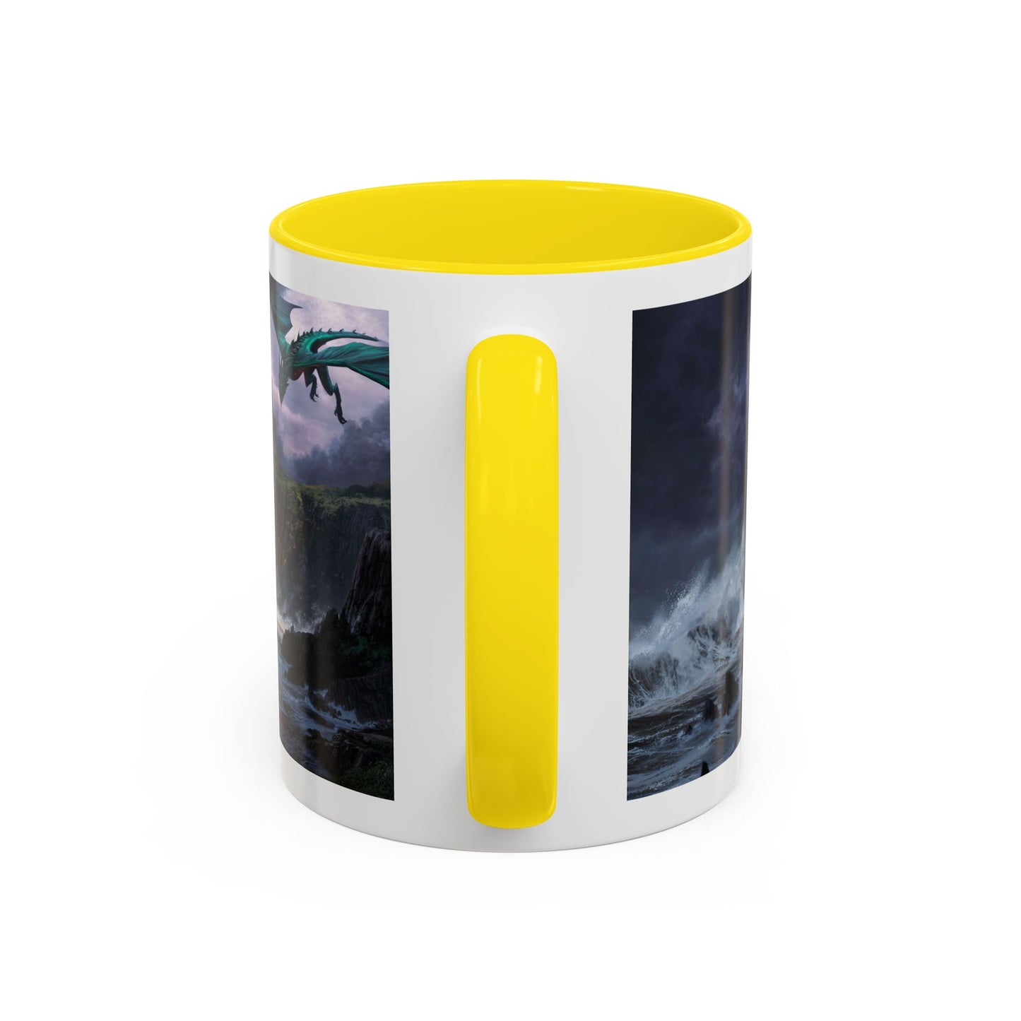 Fantasy Dragon Accent Coffee Mug | Perfect Gift for Coffee Lovers, Fantasy Fans, Home Decor, Birthday, and Collectibles