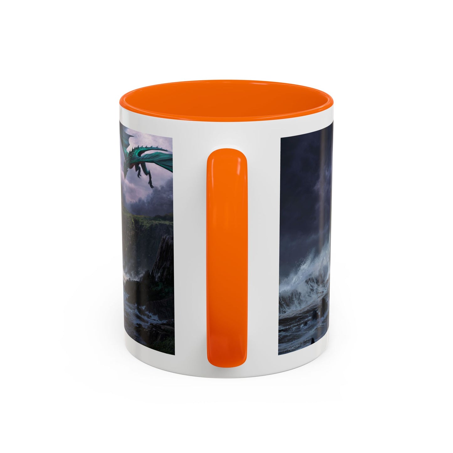 Fantasy Dragon Accent Coffee Mug | Perfect Gift for Coffee Lovers, Fantasy Fans, Home Decor, Birthday, and Collectibles