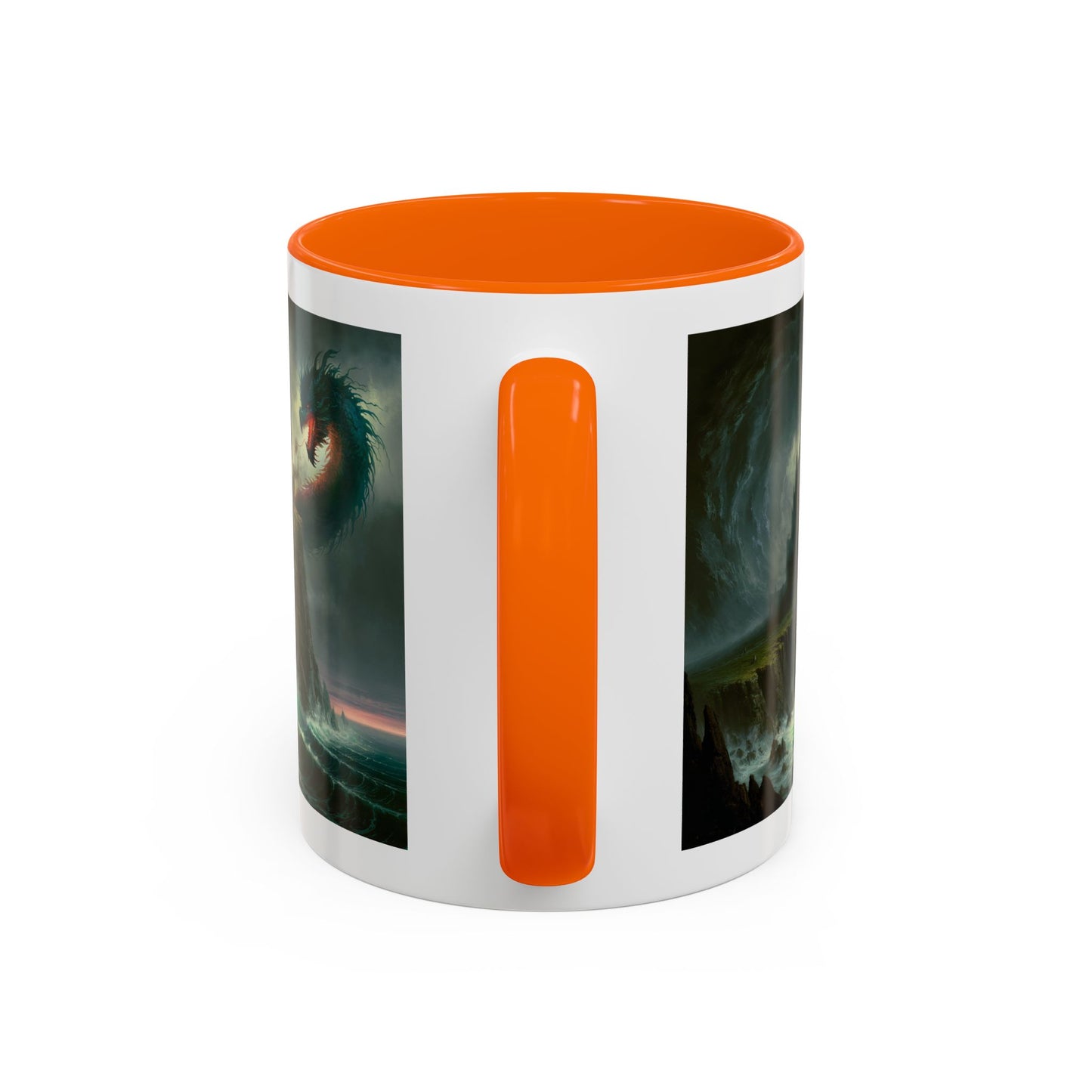 Fantasy Dragon Accent Coffee Mug – Unique Art for Gift Giving, Home Decor, Office Vibes, Halloween, etc.
