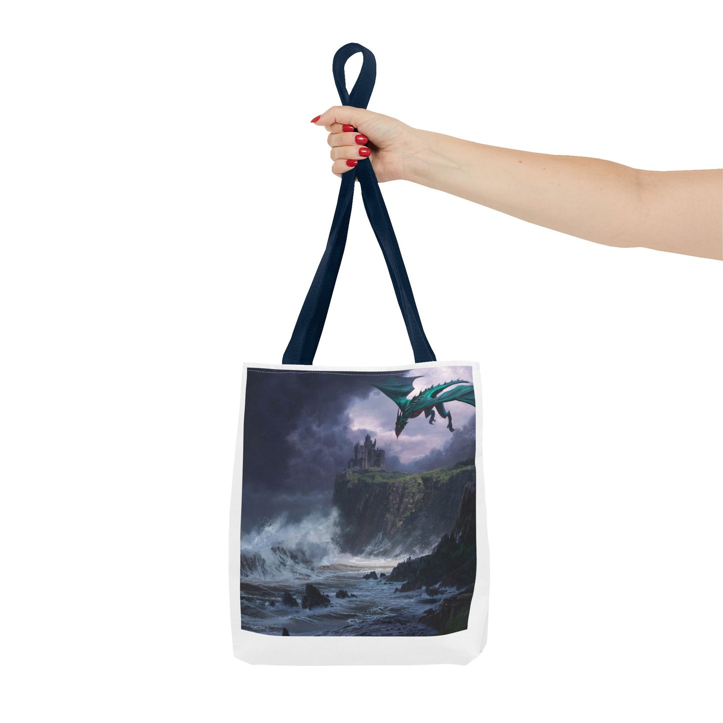 Fantasy Dragon Tote Bag, Magical Beach Bag, Art Tote, Gift for Fantasy Lovers, Mythical Creature Bag, Eco-Friendly Tote