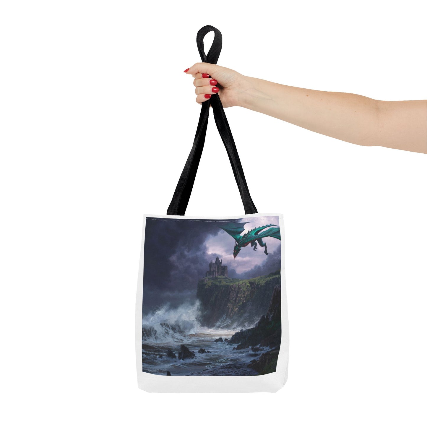 Fantasy Dragon Tote Bag, Magical Beach Bag, Art Tote, Gift for Fantasy Lovers, Mythical Creature Bag, Eco-Friendly Tote