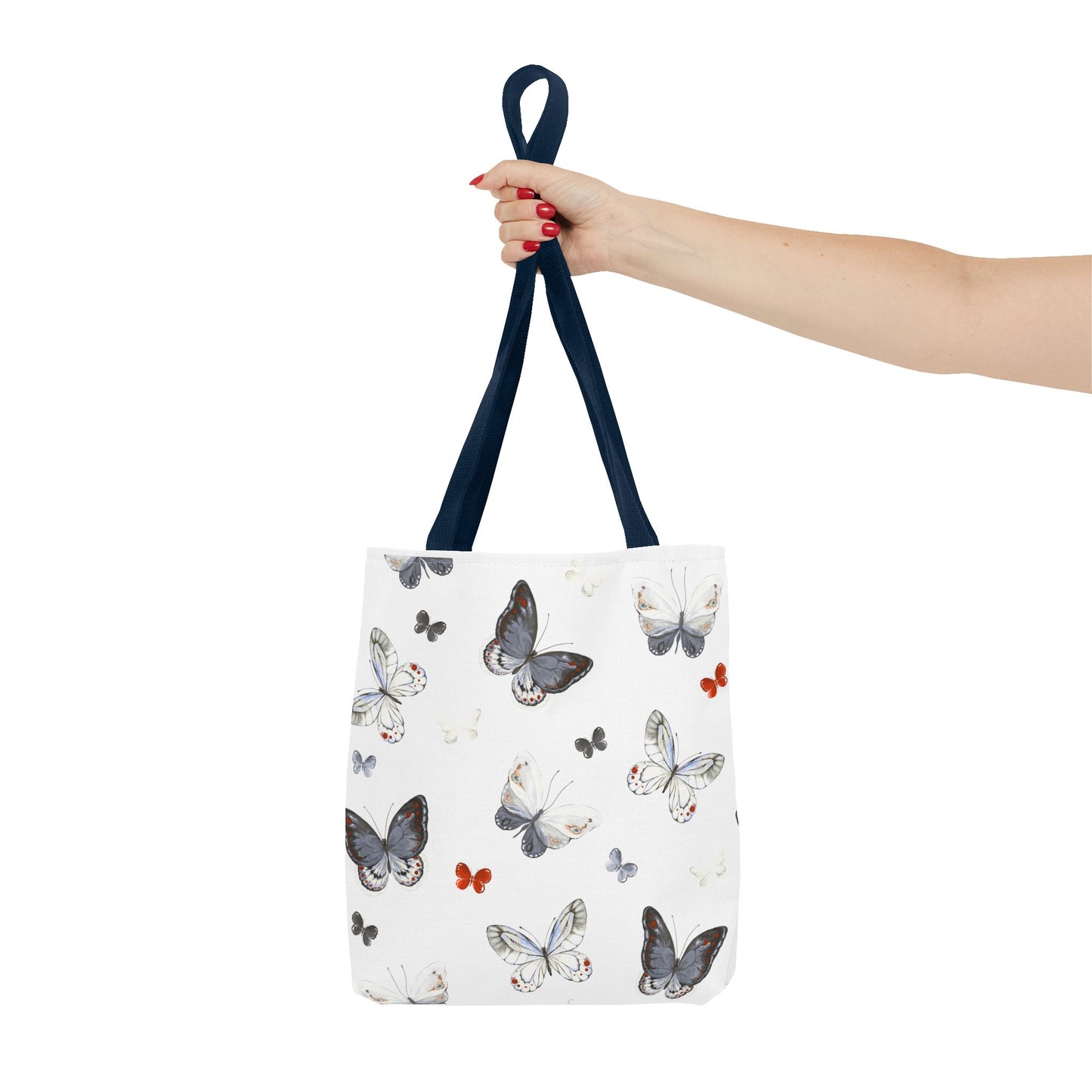 Butterfly Pattern Tote Bag — Floral Butterfly All-Over Print Tote