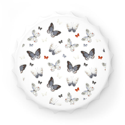 Butterfly Pattern Bottle Opener — Floral Butterfly Kitchen Bar Accessory