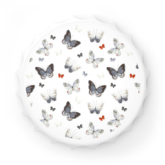 Butterfly Pattern Bottle Opener — Floral Butterfly Kitchen Bar Accessory