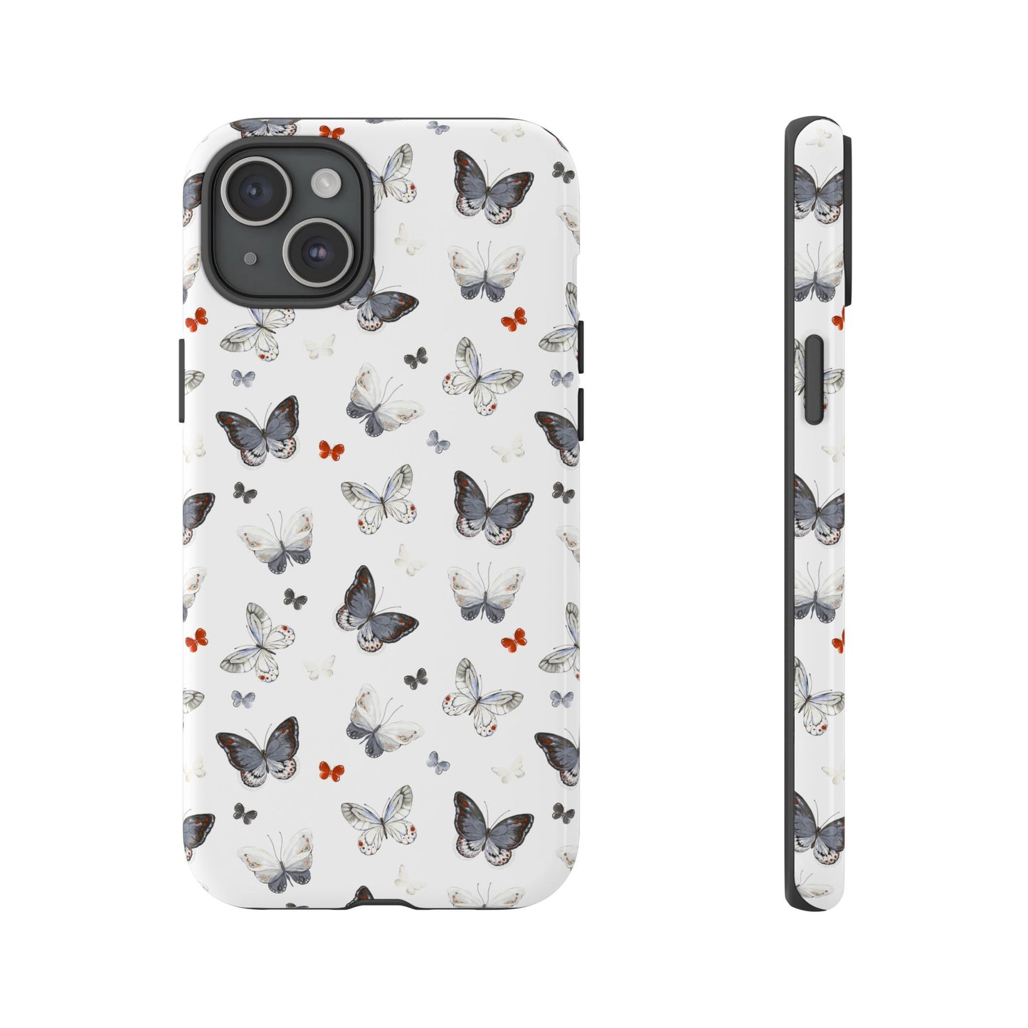 iPhone Butterfly Pattern Tough Phone Case — Protective Floral-Inspired iPhone Case