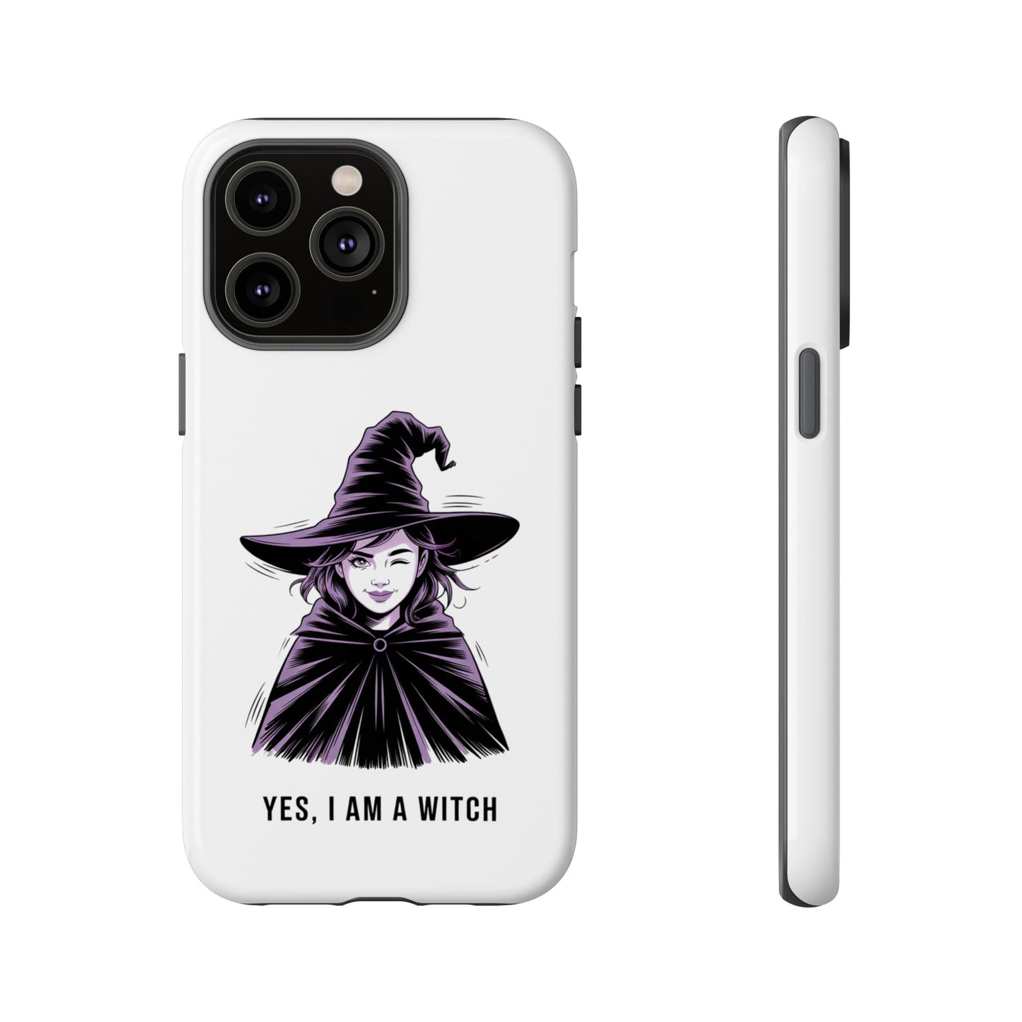 iPhone Yes, I Am a Witch Phone Case — Gothic Witch Illustration Protective Cover