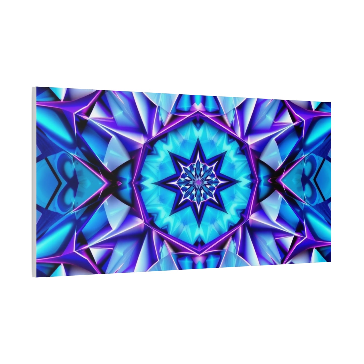 Blue Kaleidoscope Matte Canvas Wall Art – Stretched 1.25"