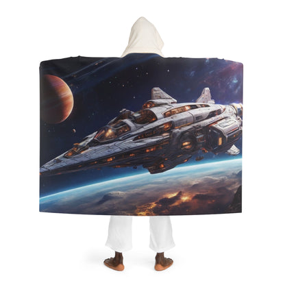 Hooded Sherpa Fleece Blanket