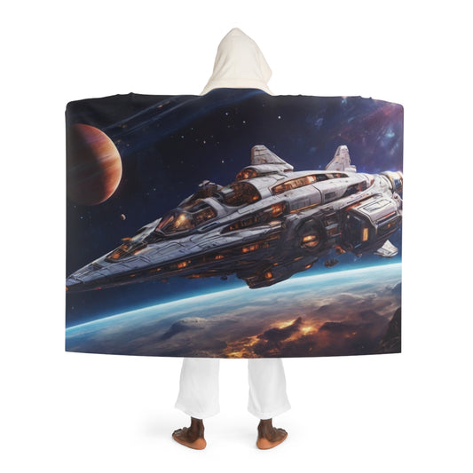 Hooded Sherpa Fleece Blanket