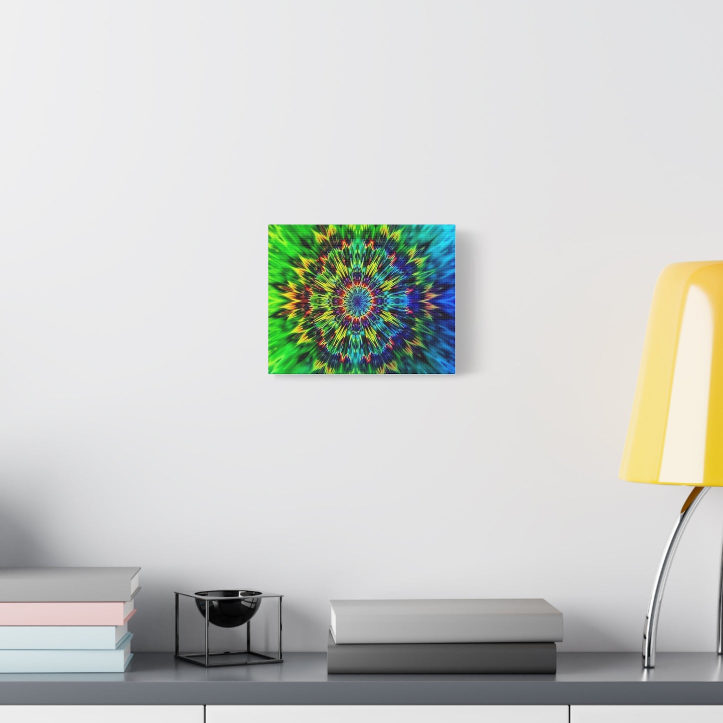 Psychedelic Kaleidoscope Matte Canvas Wall Art — Vibrant Mandala Stretched Canvas