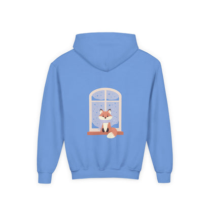 Kids Fox Hoodie - Cozy Winter Window Design