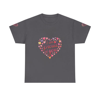 Proud of You Heart T‑Shirt with embroidery