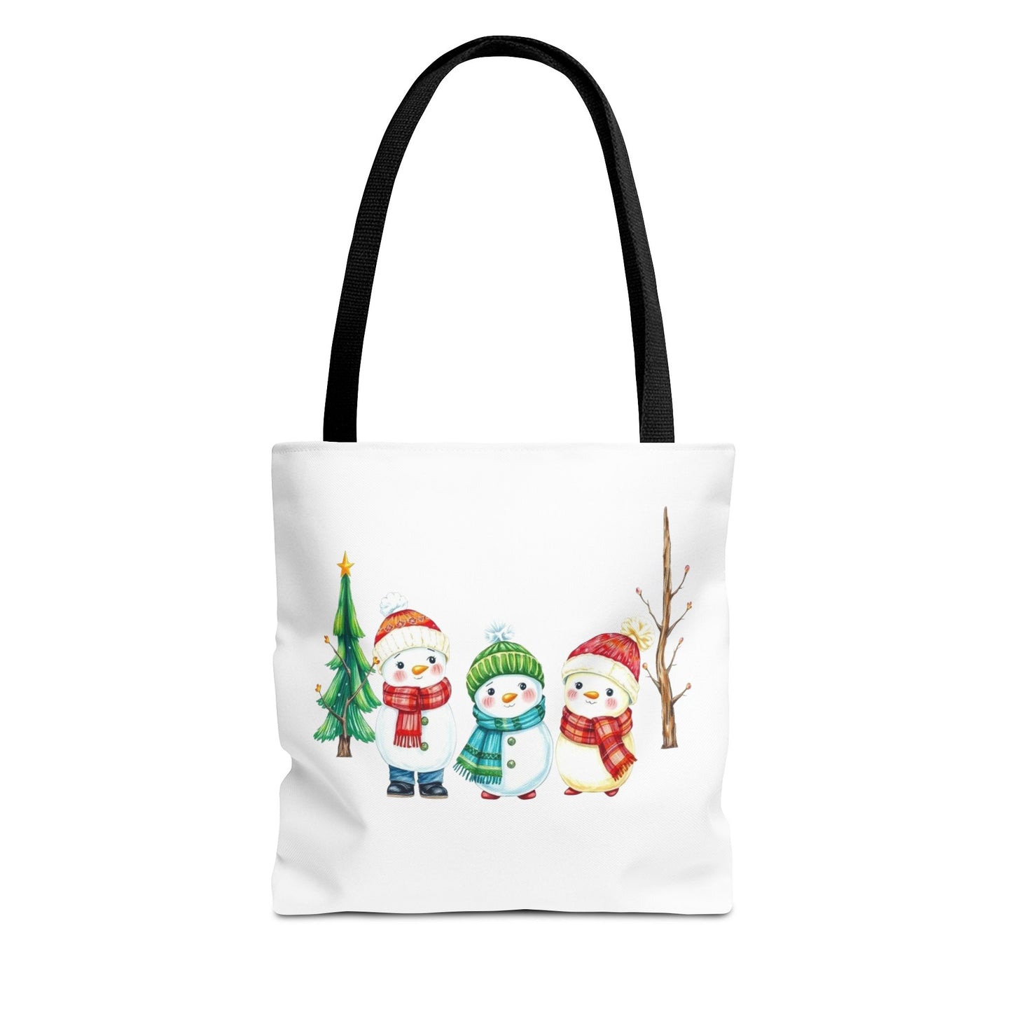 Christmas Snowman Tote Bag — Cute Holiday Winter Market Tote