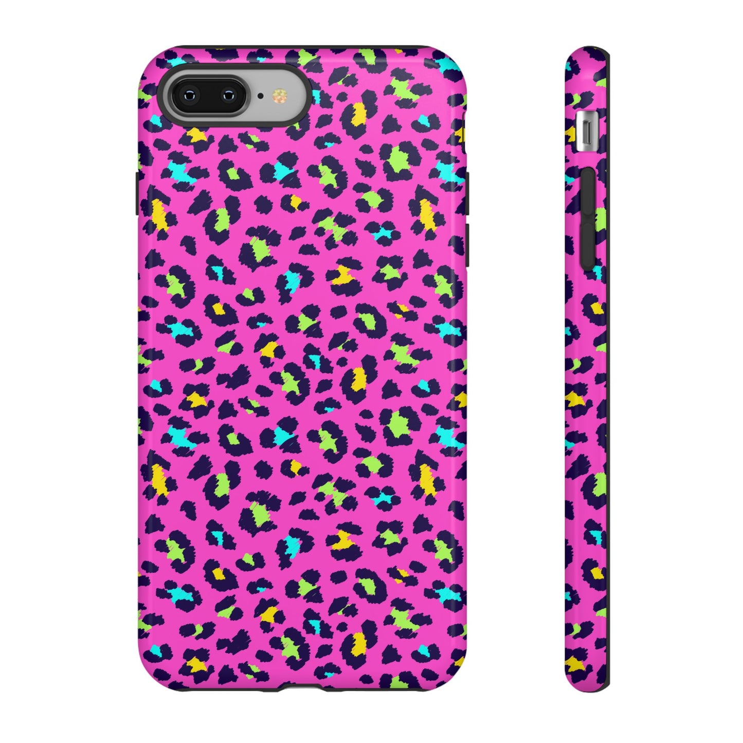 iPhone Pink Neon Leopard Phone Case — Bold Protective iPhone Cover