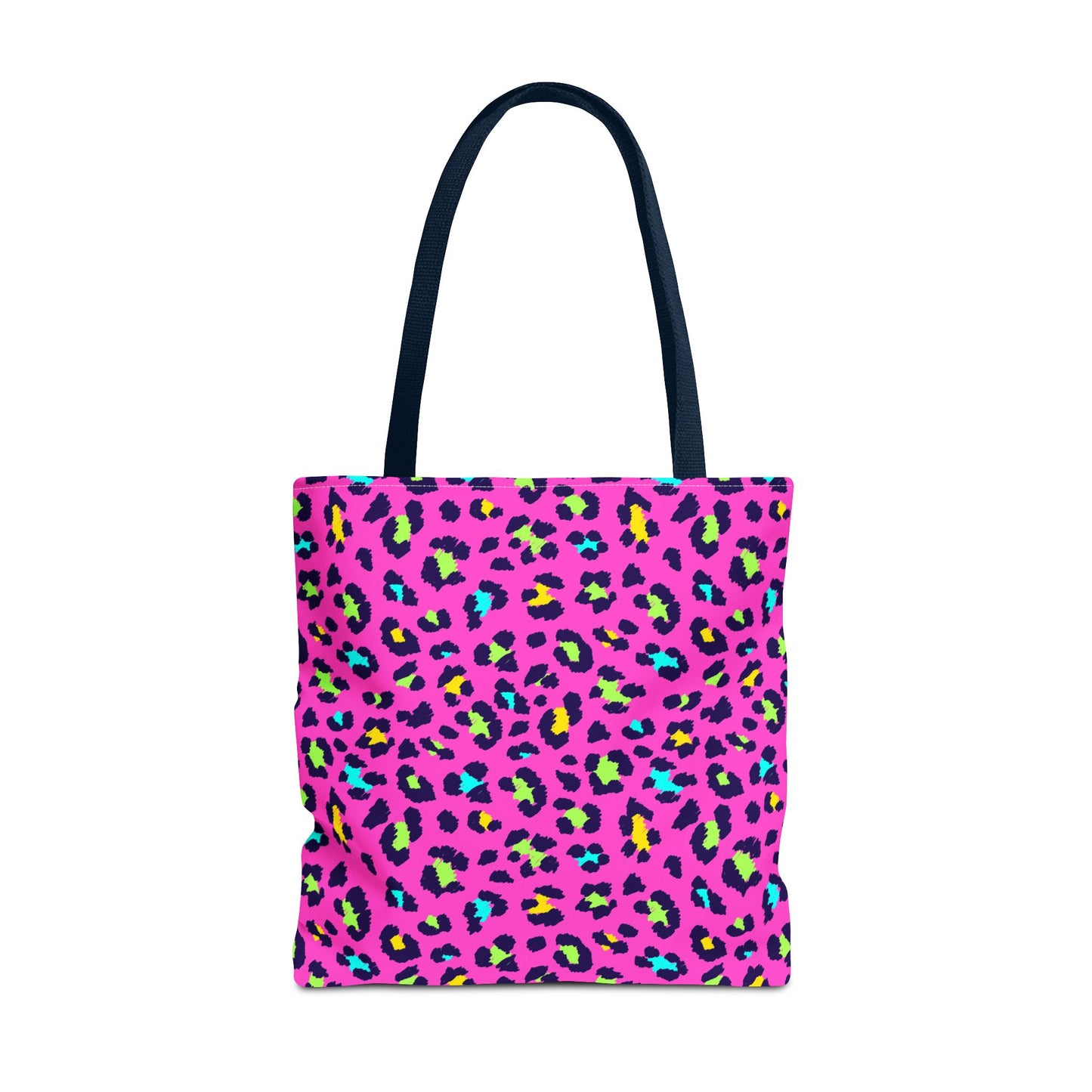 Pink Neon Leopard Print Tote Bag — Bold Animal Print Shopper
