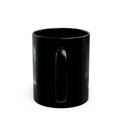 Fantasy Dragon Black Mug | Unique Ceramic Coffee Cup for Potter Fans | Gift for Birthdays, Holidays, or Special Occasions