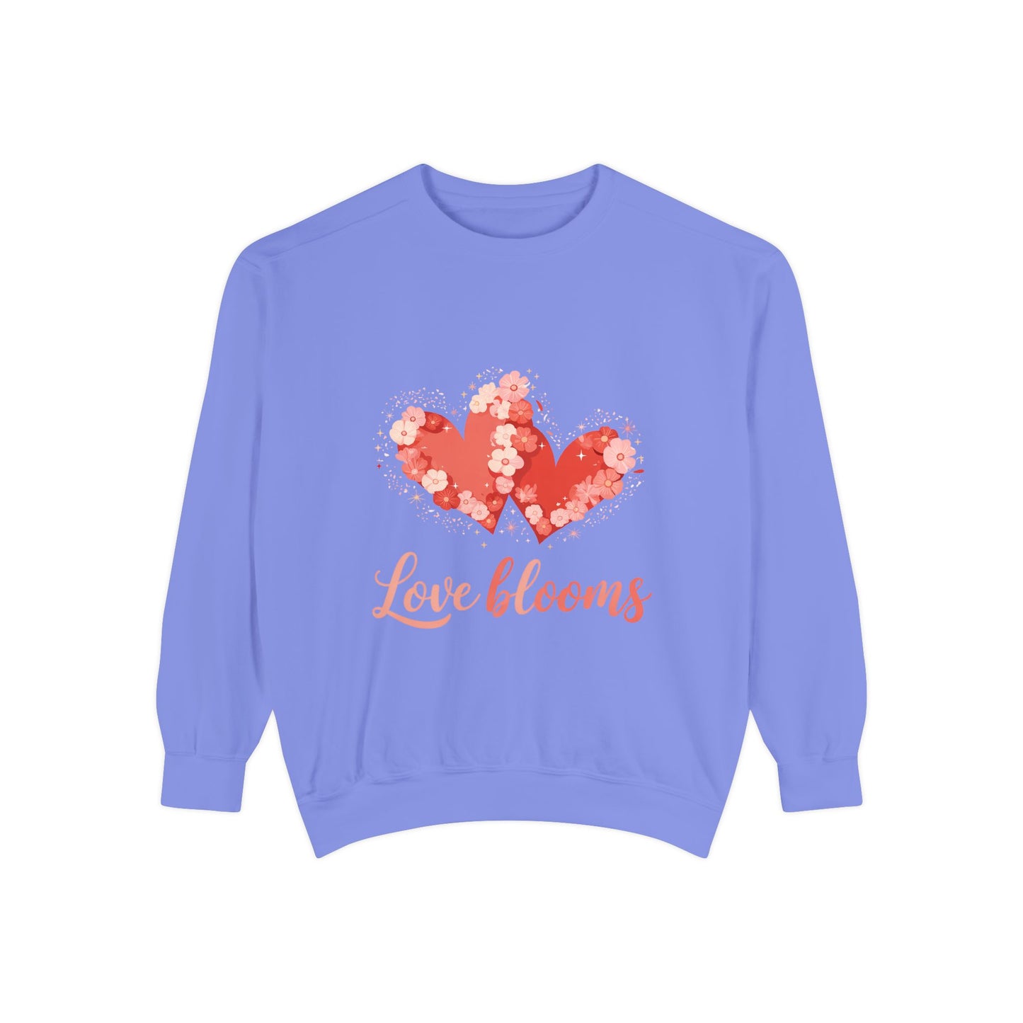 Love Blooms Heart Sweatshirt — Floral Valentine Pullover